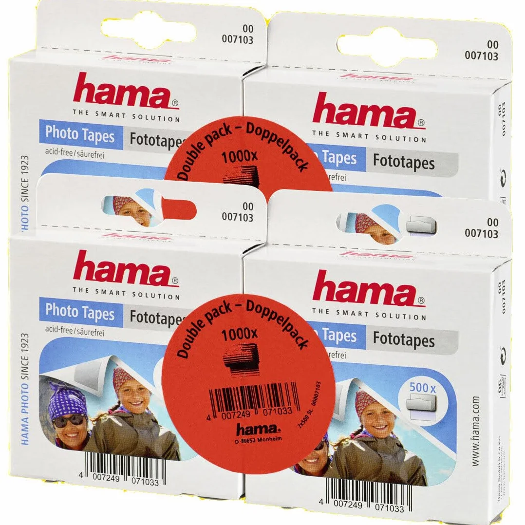 Hama Lot de 1000 Double Face Autocollant Distributeur Box sans Acide sans Solvant pour Albums