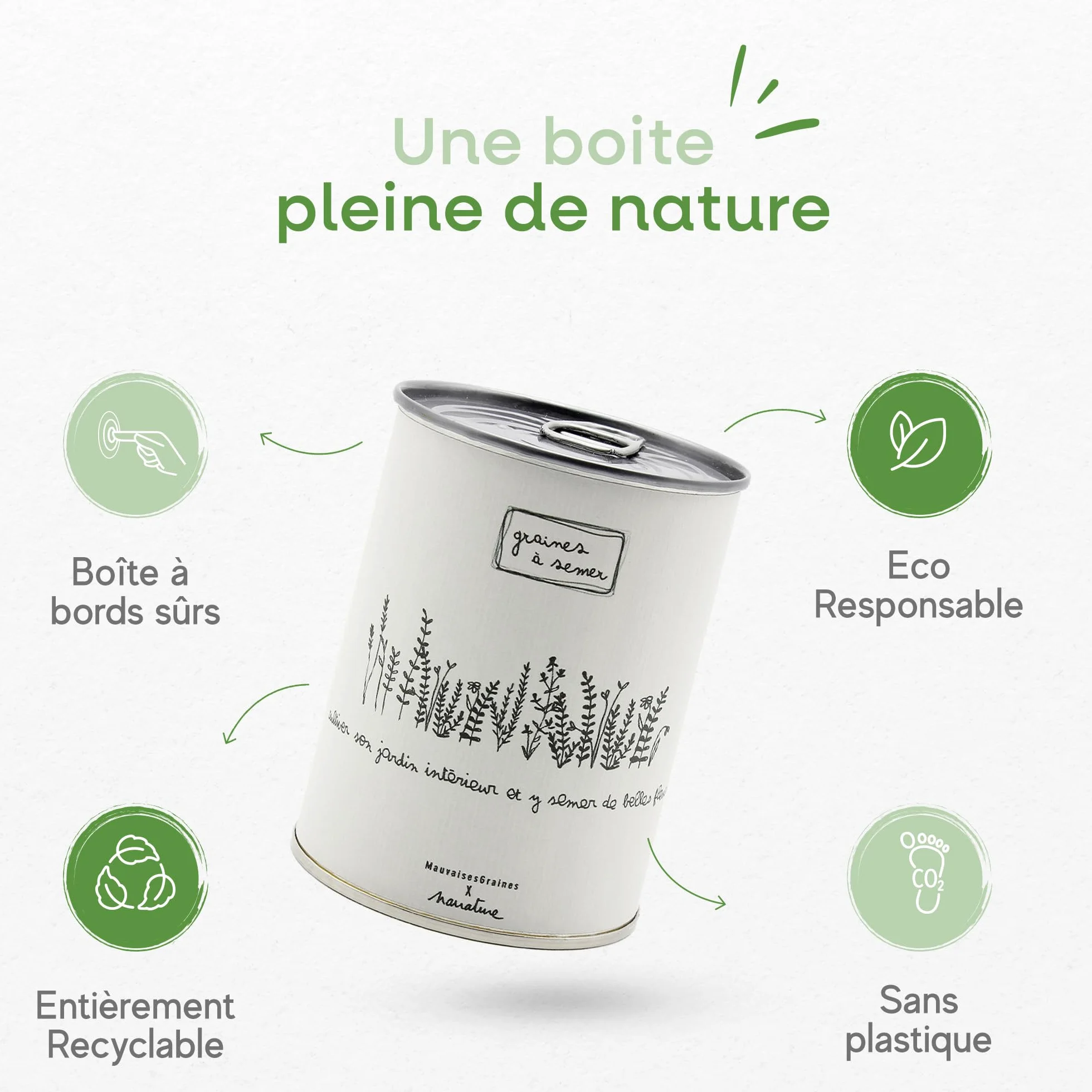 Mauvaises Graines Narrature Kit de Graines de Fleurs à Semer Cadeau Original Fabriqué en France