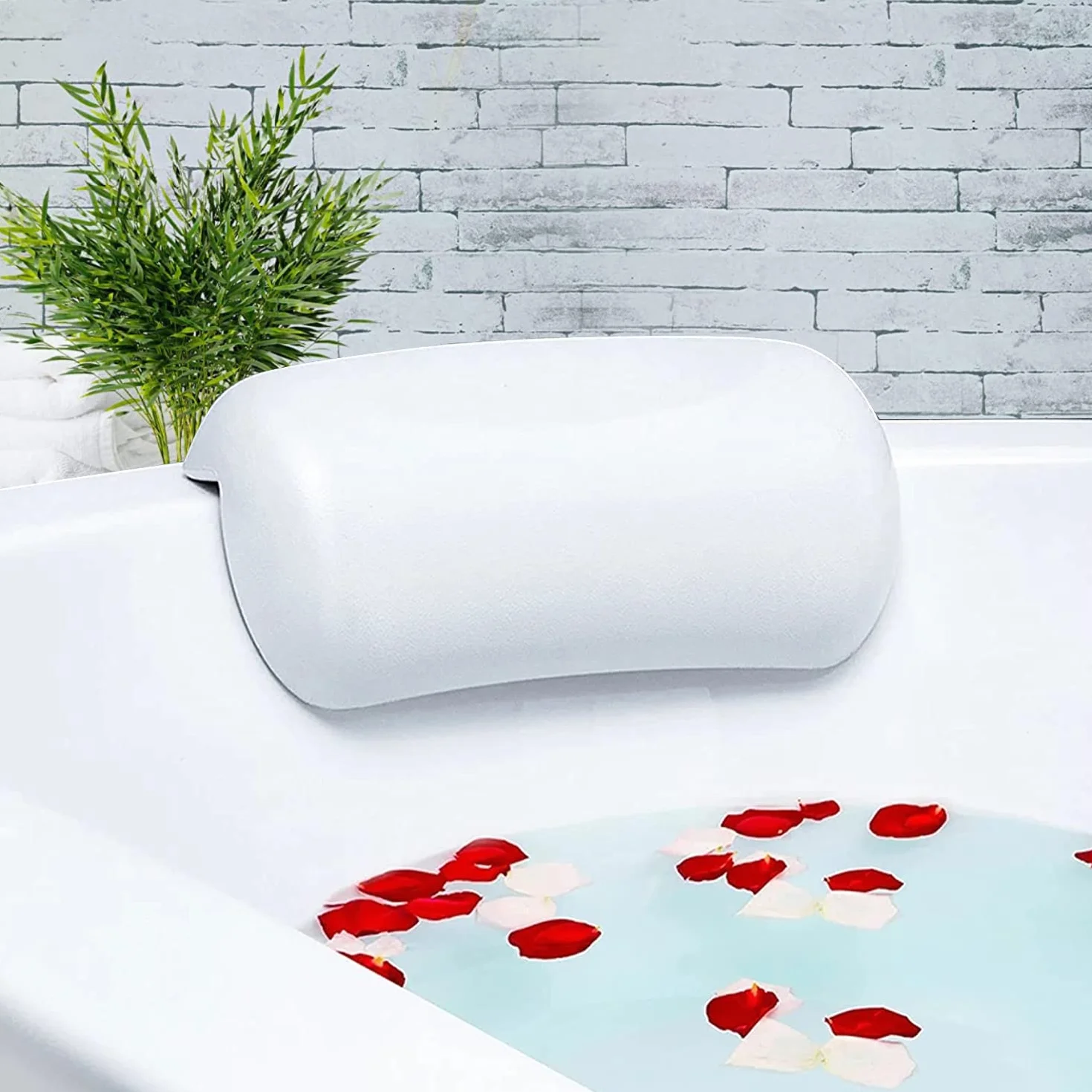 Lonkenn Coussin de Bain Imperméable PU avec Ventouses Ergonomique pour Baignoire