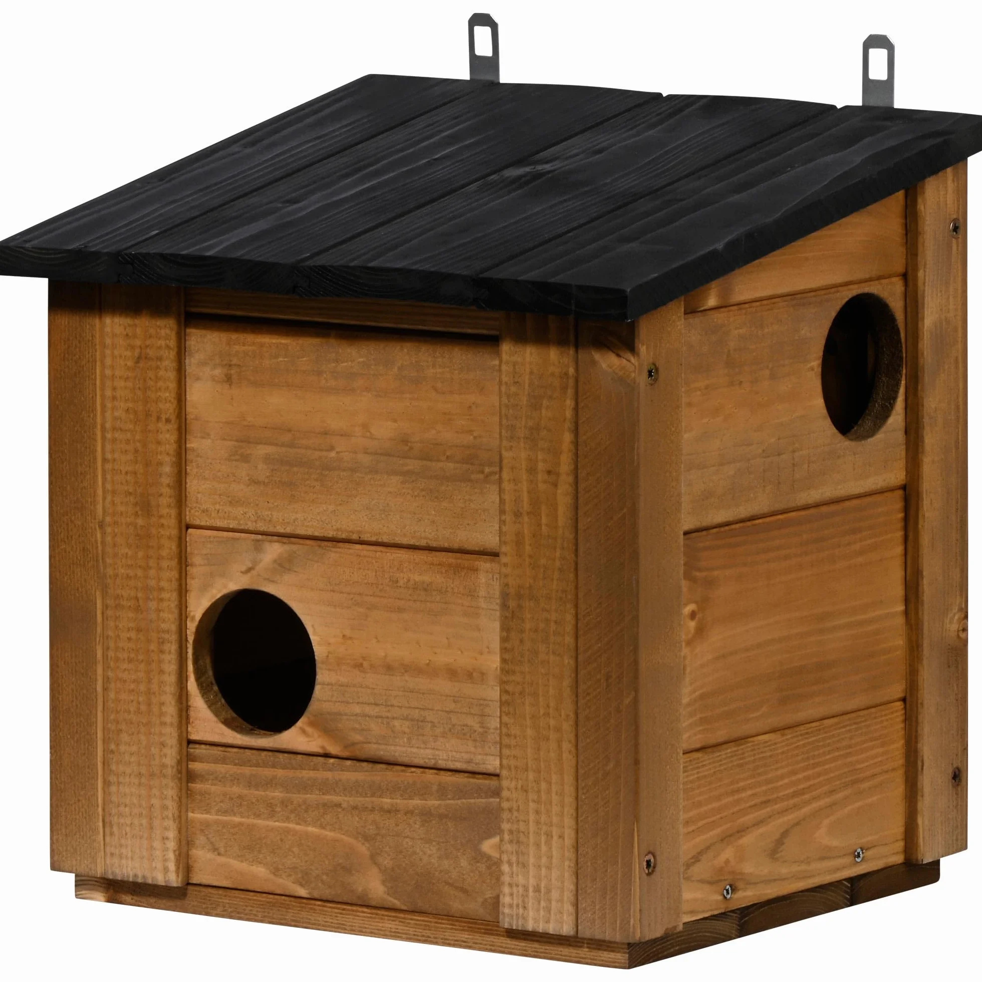 dobar® Mangeoire pour écureuils avec Toit Amovible 31 x 26 x 33 cm Marron