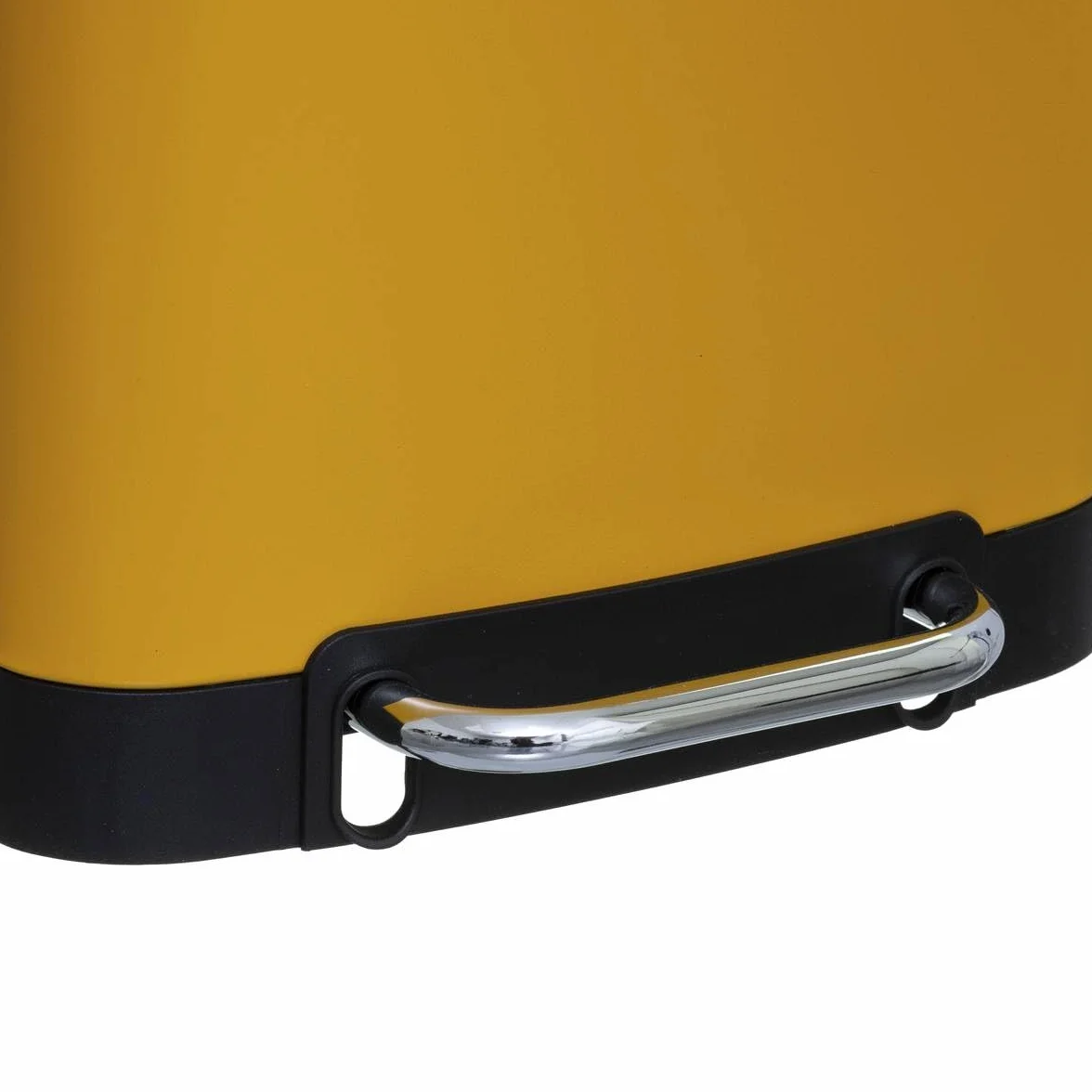 Poubelle de Cuisine Ariane 30L Métal Jaune - Seau Amovible Poignée Arrière Fermeture Silencieuse