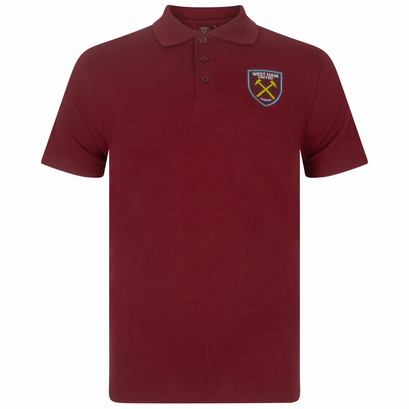 West Ham United FC Officiel - Polo thème Football - avec Blason - Homme