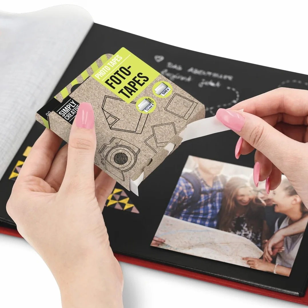 Hama Coins Photo Adhésif 1000 Autocollants Transparent - Sans Acide, Sans Solvant pour Albums Scrapbooking