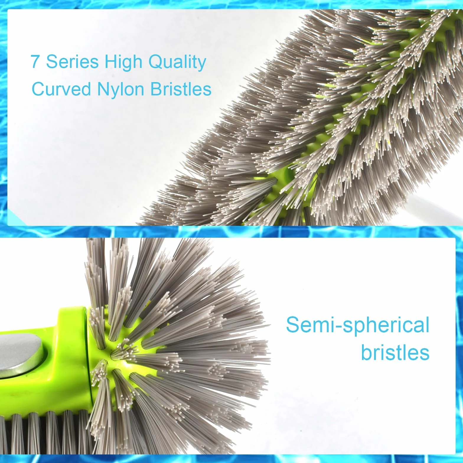 Forhome Brosse de Piscine, Balai Brosse AJ-3 pour Piscine, Baignoire, Mur, Carrelage