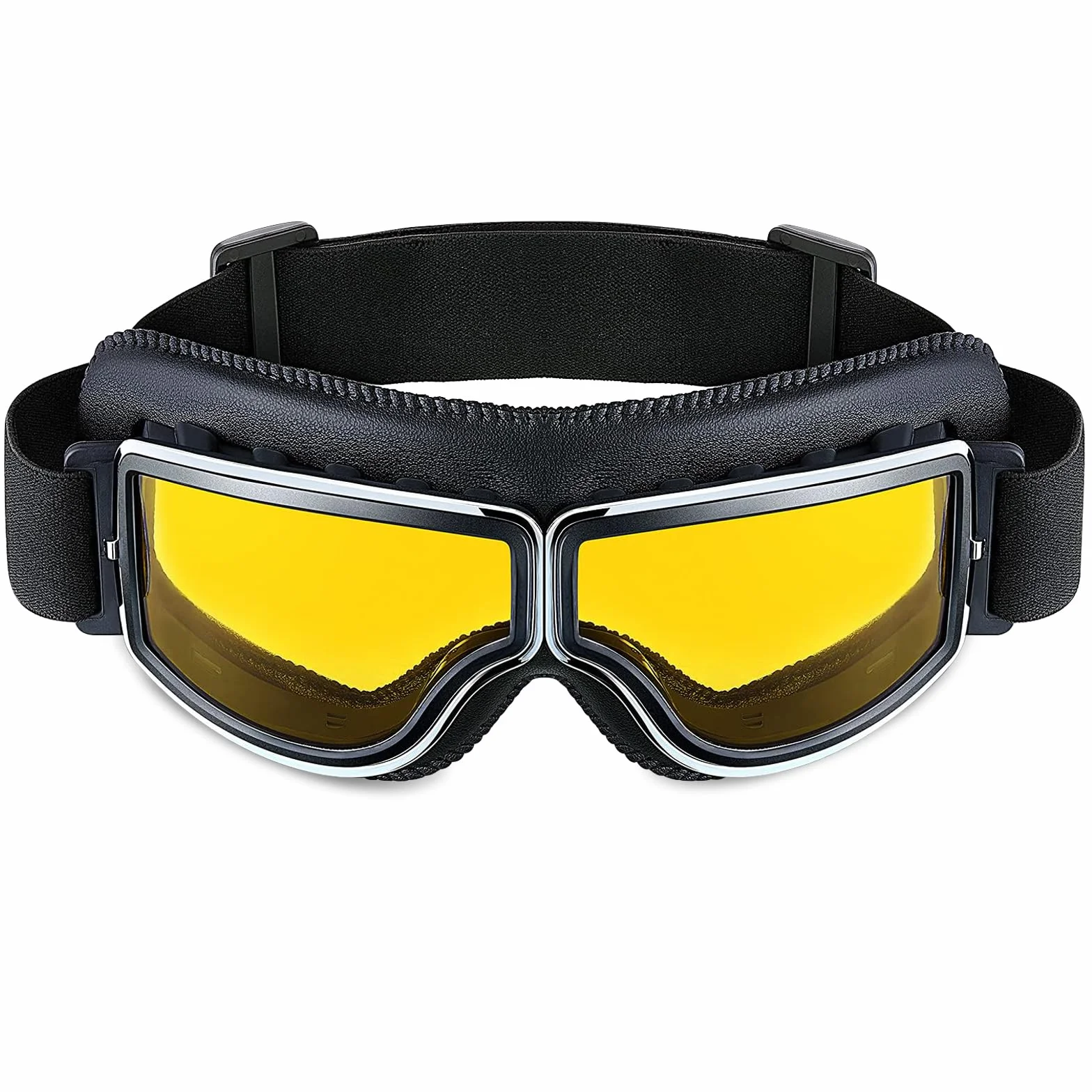 Coupe-Vent Lunette, Anti-Buée Anti-Poussière Lunettes de Motocross, Unisexe Lunettes Oldtimer Moto, Pilote Mototourisme