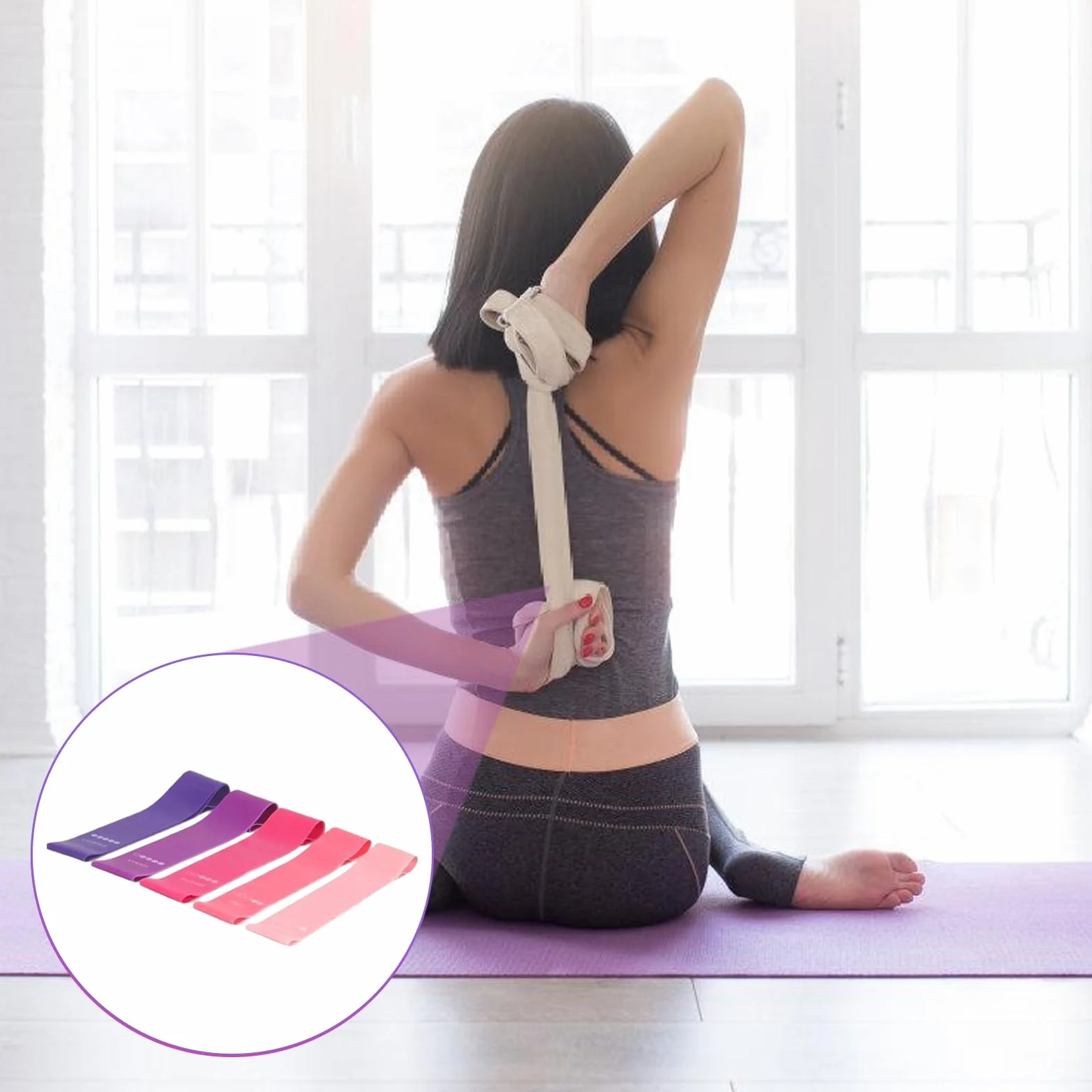 Kit de Pilates Essential de 13 pièces, pour femme, avec balle de pilates, anneau de pilates, bandes de résistance, chaussettes, anneau de Pilates et accessoires pour étirement et fitness