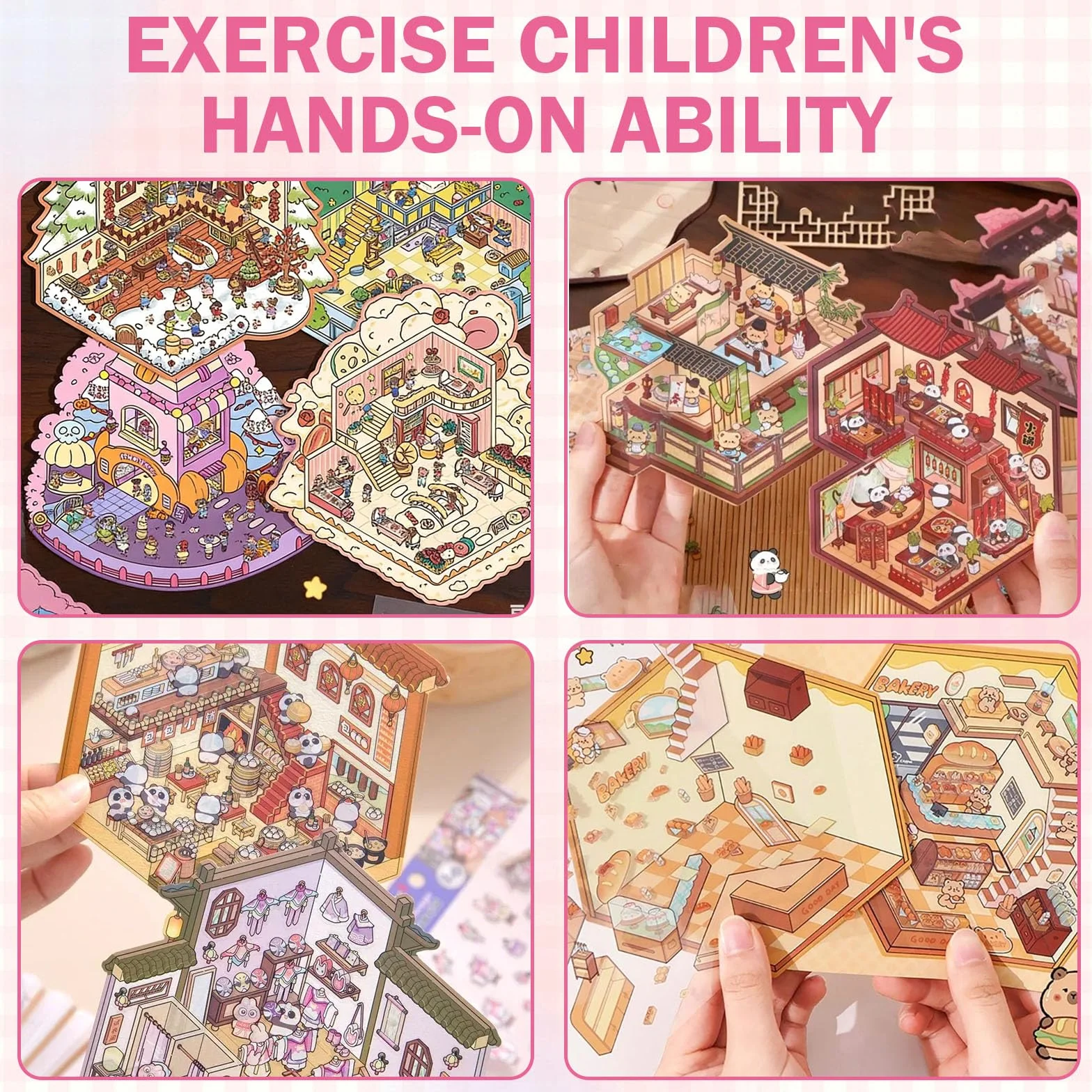40 Pièces Autocollants Scène 3D DIY Maison pour Adultes Enfants Adolescent Soulager Stress