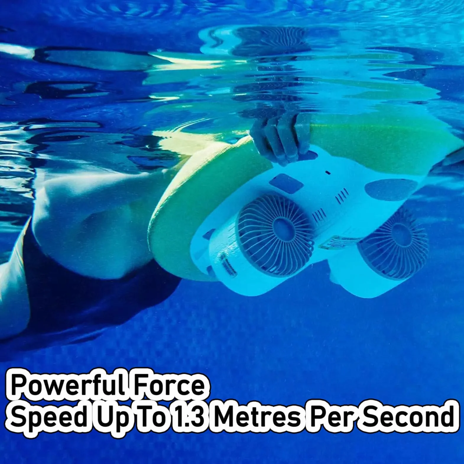 RayGenius Scooter éLectrique sous-Marin 300w 60 Minutes Equipement De PlongéE sous-Marine Piscine Enfants Adultes Scooter De Mer,BatteryX2