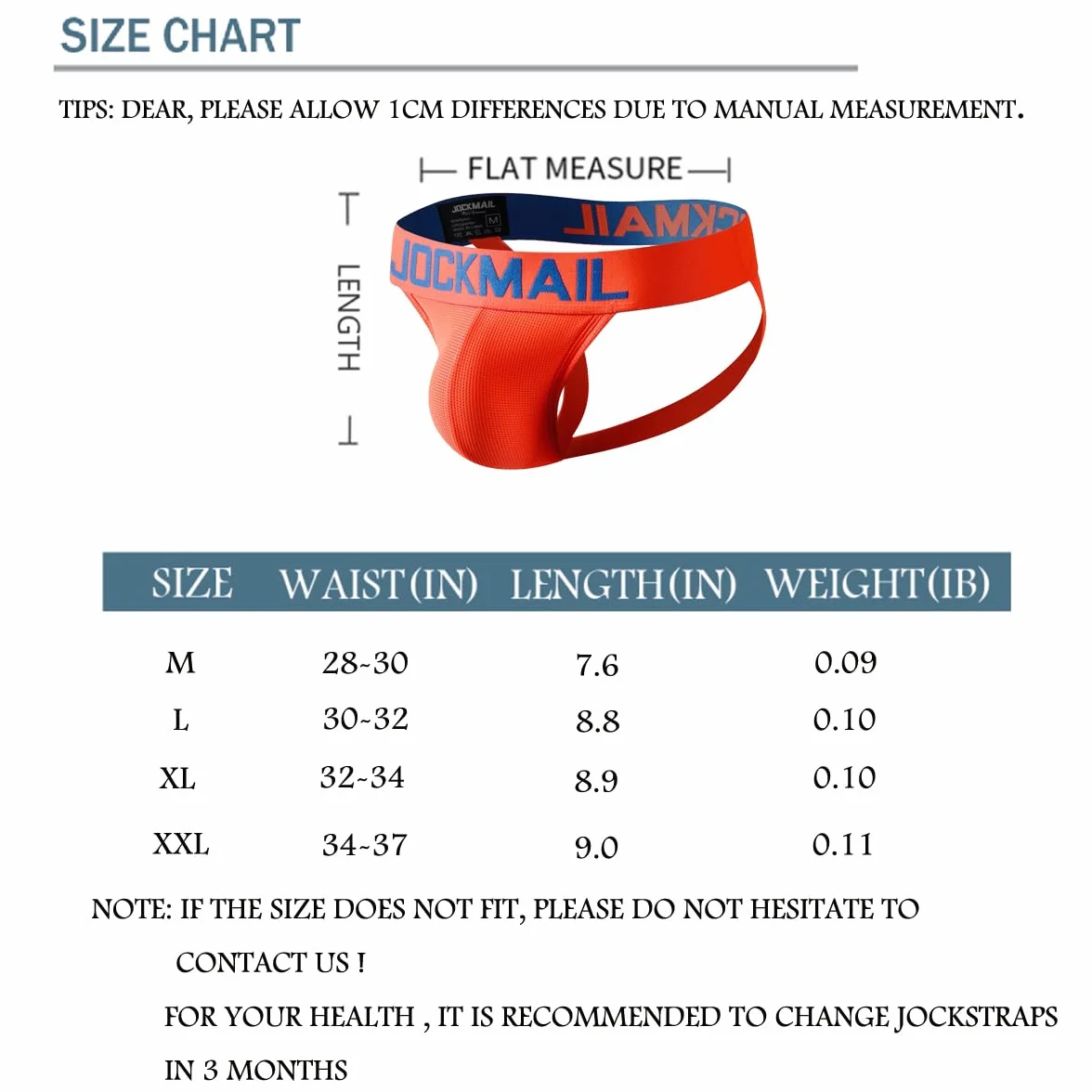 JOCKMAIL Slip pour homme Jockstrap Rainbow Comfort Sous-vêtements pour homme Jockstrap Athlétique Supporter