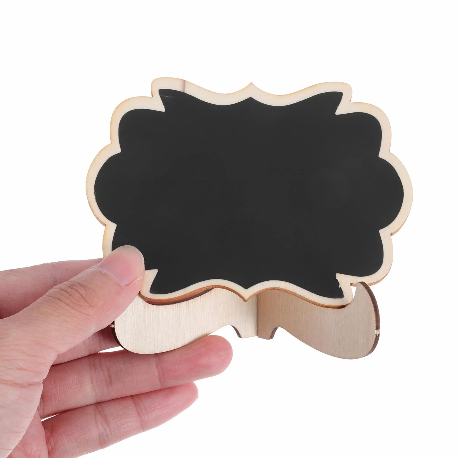 MAGICLULU Lot de 10 Mini Tableaux Ardoise en Bois Foncé pour Décoration de Fête