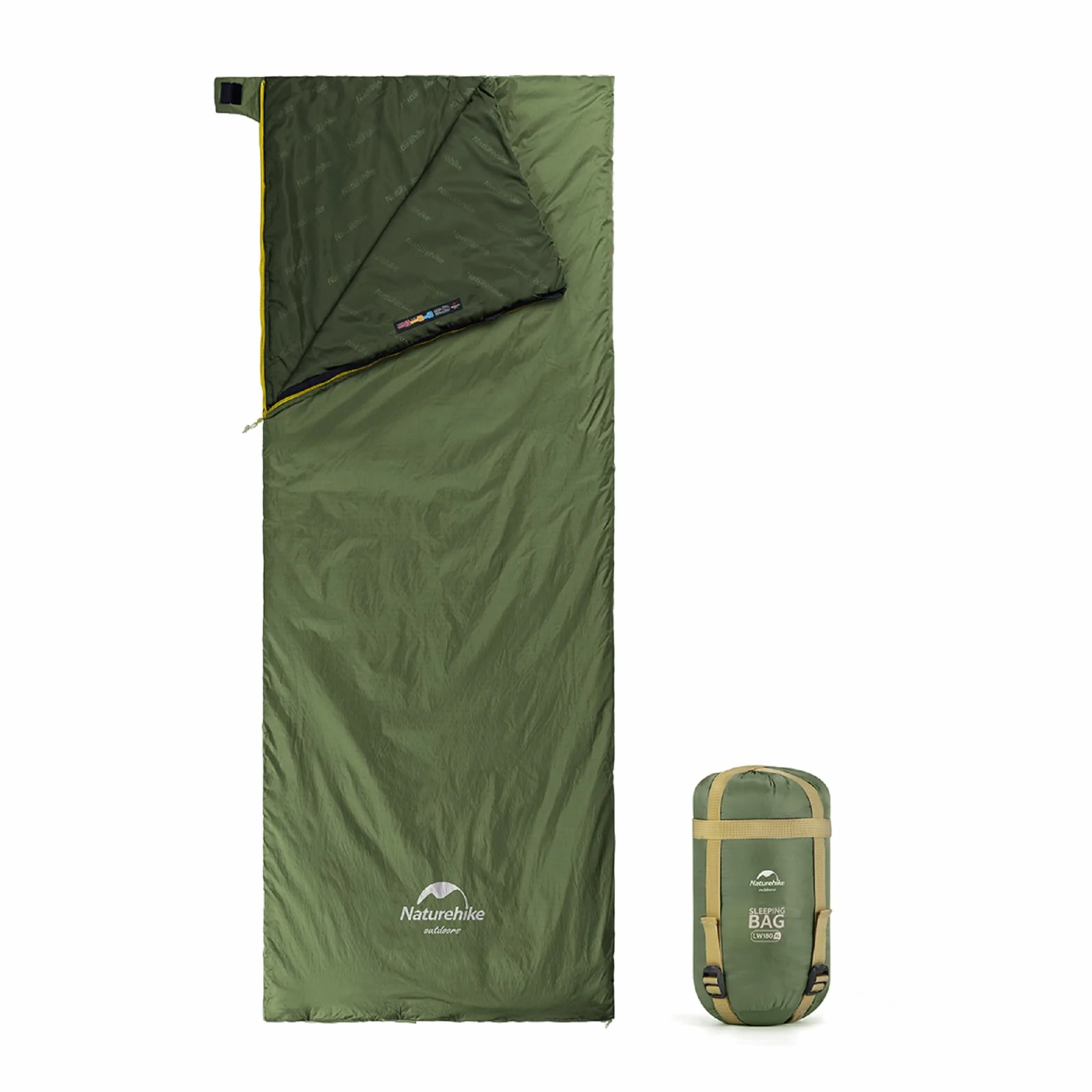 Naturehike Sac de Couchage d'été ultraléger (760 g) – Enveloppe légère et Portable, Sac de Couchage 3 Saisons en imperméable, Confortable avec Sac de Compression