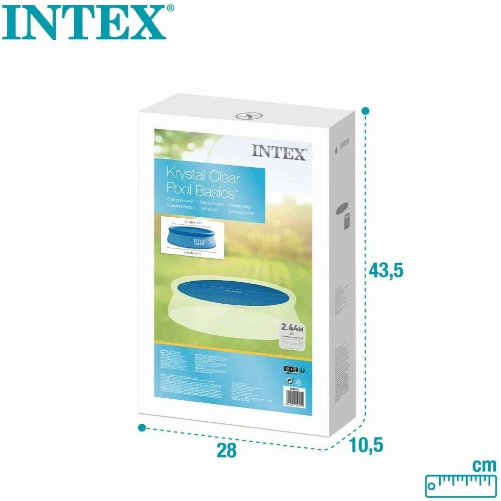 Intex Bâche Solaire Piscine Easy Pool 244 cm Bleu