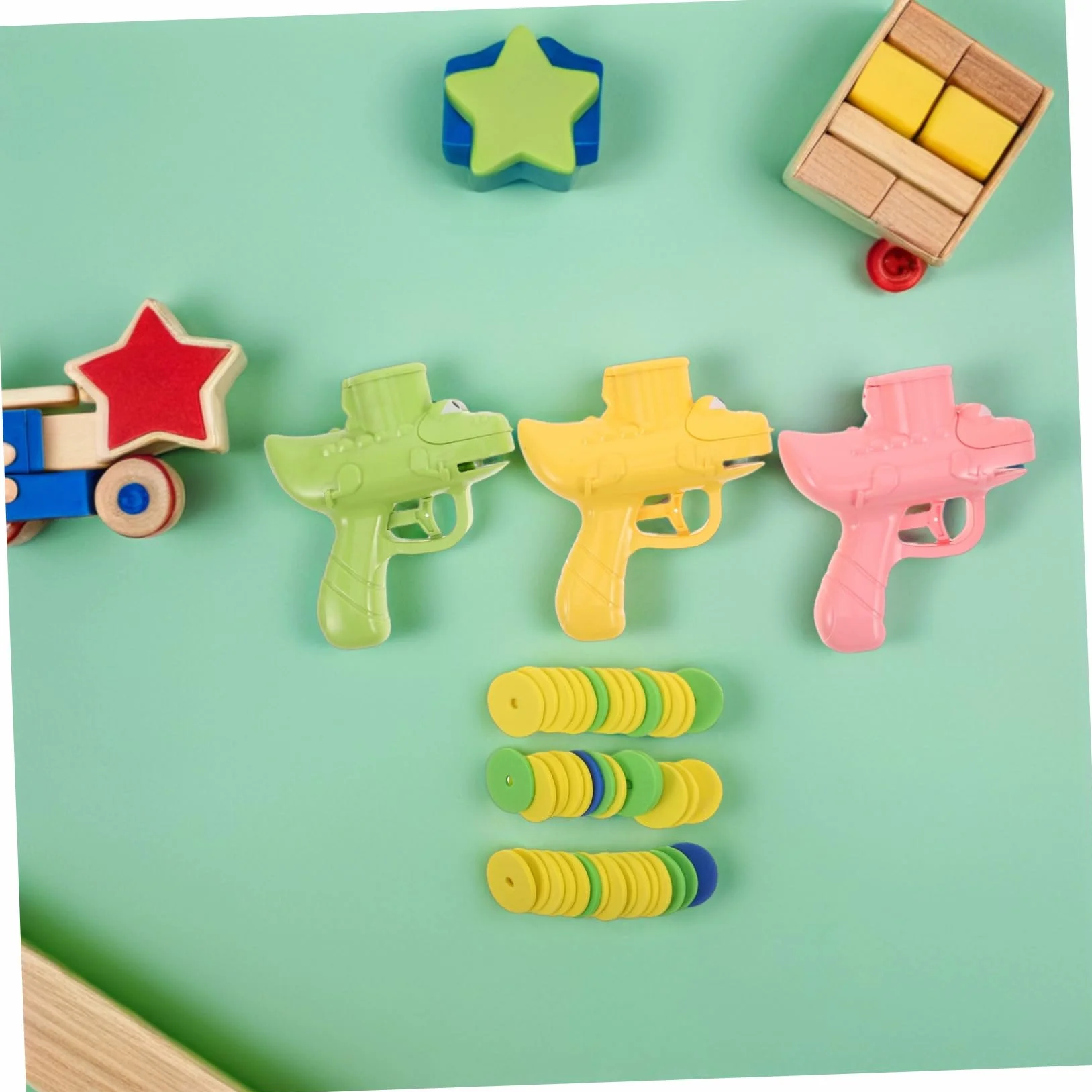 TOYANDONA 3 Pièces Lanceur de Disques Souples pour Garçon Fille Jeu Interactif Extérieur Sûr et pour Fêtes et Garçons et Filles