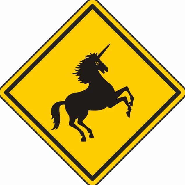 U24 Autocollant pour voiture - Motif : licorne - 20 x 20 cm - Contours découpés
