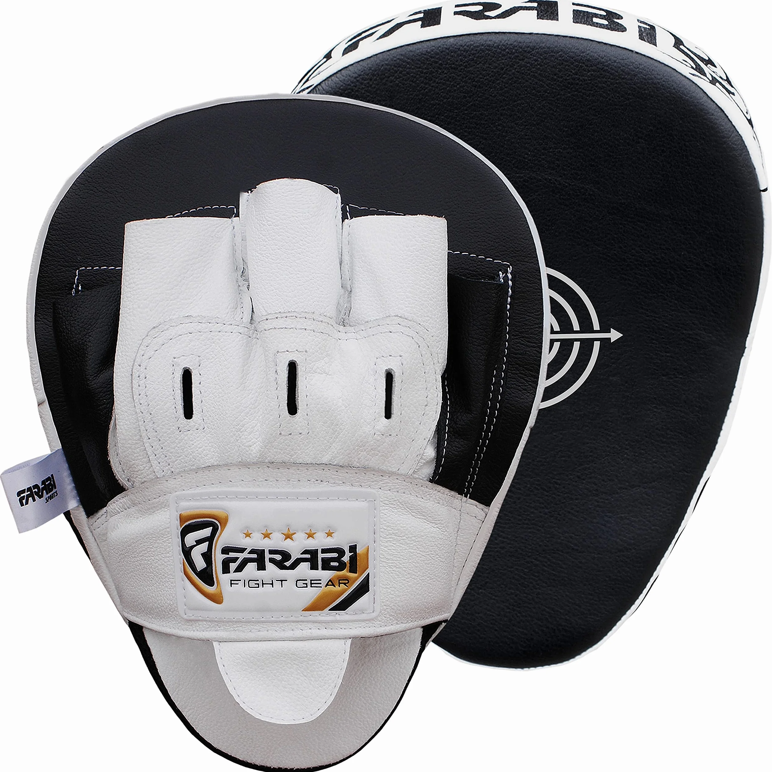 Farabi Sports Patte d'ours Boxe Cuir Courbé Pattes d'ours de Boxe - Patte d'ours MMA Muay Thai Entraînement Kickboxing Arts Martiaux Pate d Ours Boxe