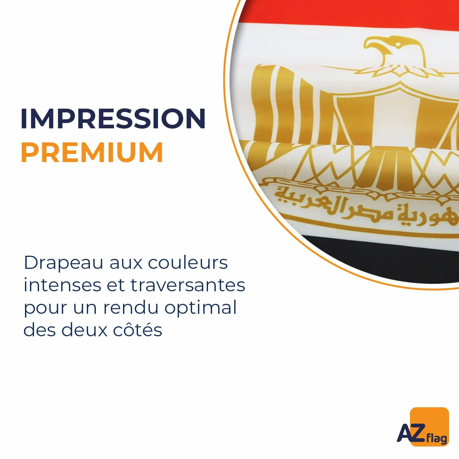 AZ FLAG - Drapeau Egypte - 150x90 cm - Polyester léger - Drapeau Egyptien Avec Oeillets Métalliques Intégrés - 80g