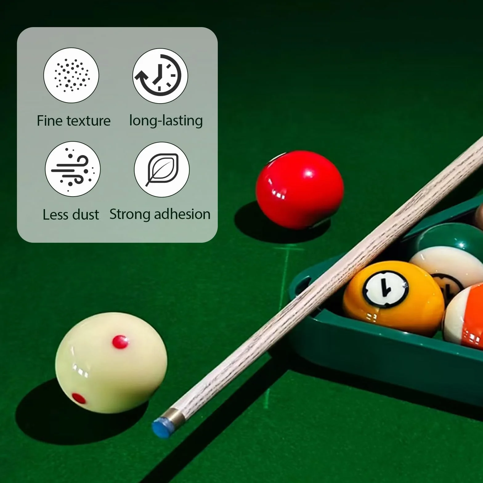 6 Pièces Billard Craie Bleues, Cue Chalk, Pool Chalk, pour Meilleure Adhérence et Durabilité, Optimal pour Différents Niveaux de Jeu, Pratique pour Transport, Améliore Précision des Coups