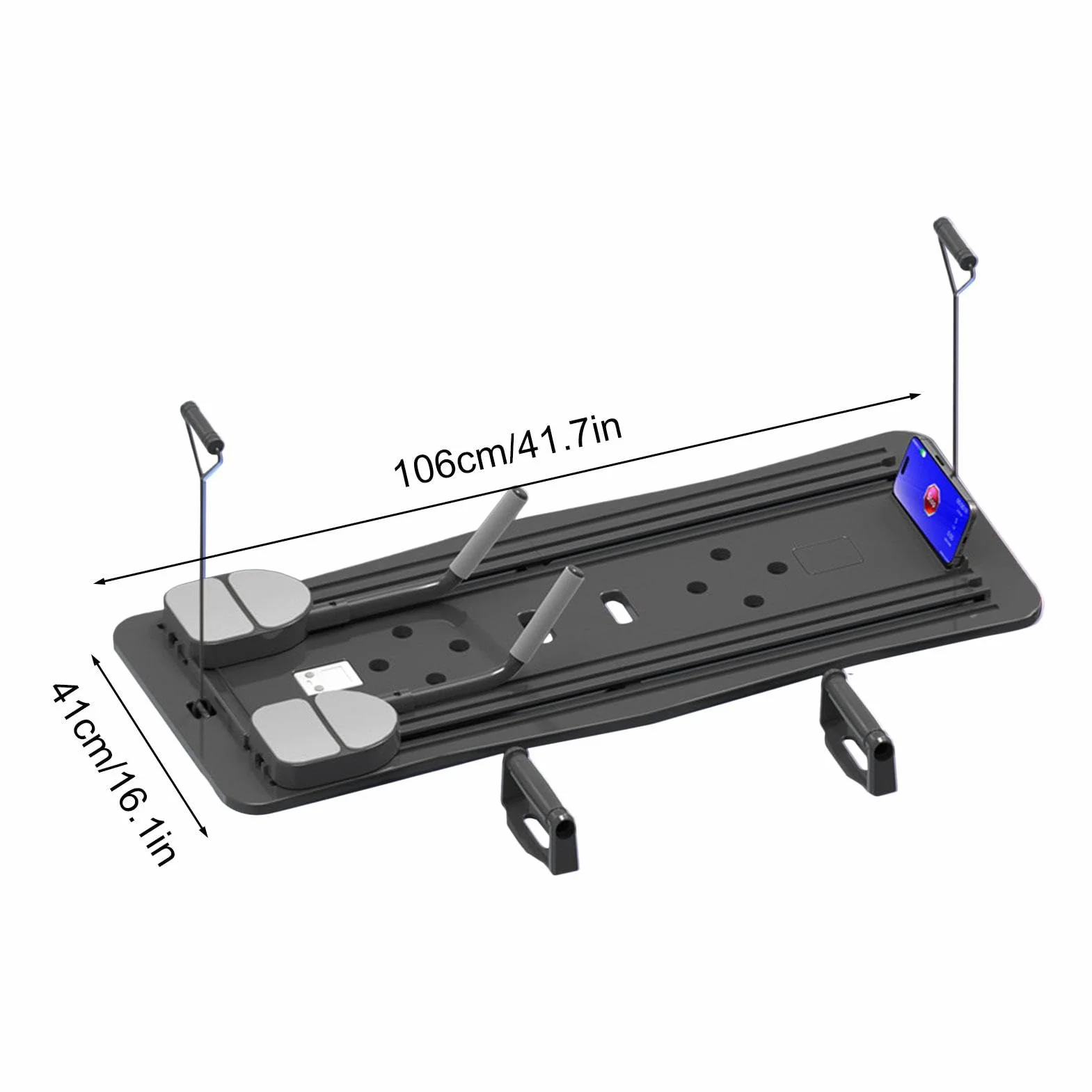 Réformateur de Pilates - Planche de Pilates, machine de Pilates compacte, réformateur de Pilates pliable pour entraînement à domicile, planche d'exercice abdominale Équipement de Pilates à domicile