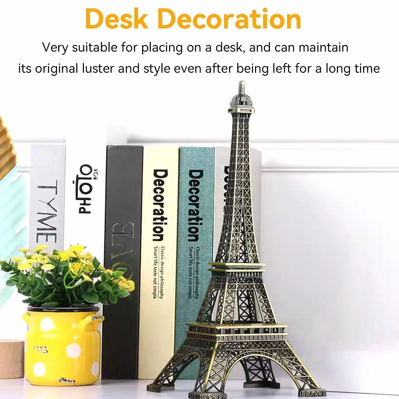 Tour Eiffel Statue décoration en Alliage de Zinc Paris Collection Réplique (15CM)