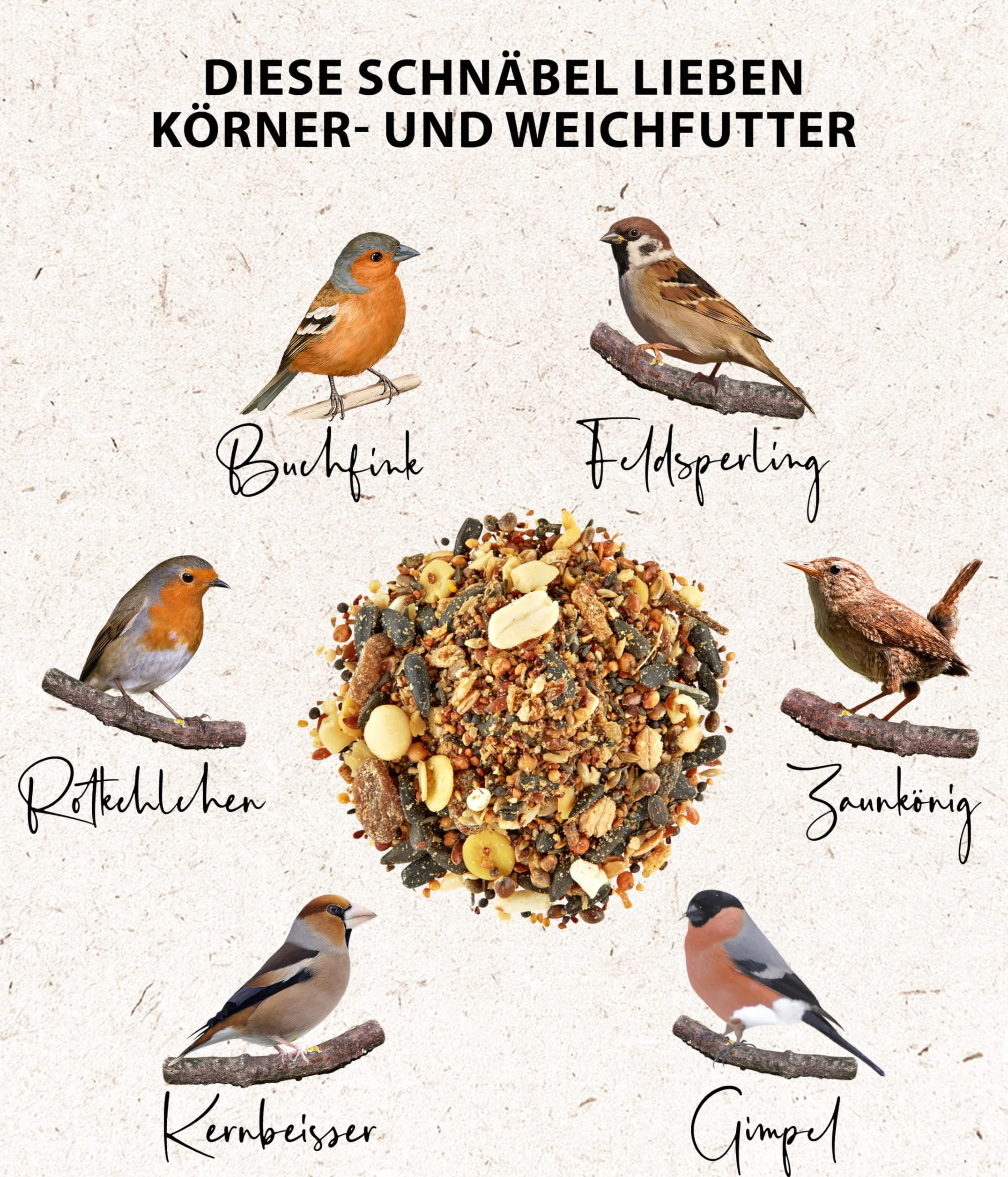 Dehner Natura Premium Nourriture pour Oiseaux Sauvages, Aliment Gras 5 kg