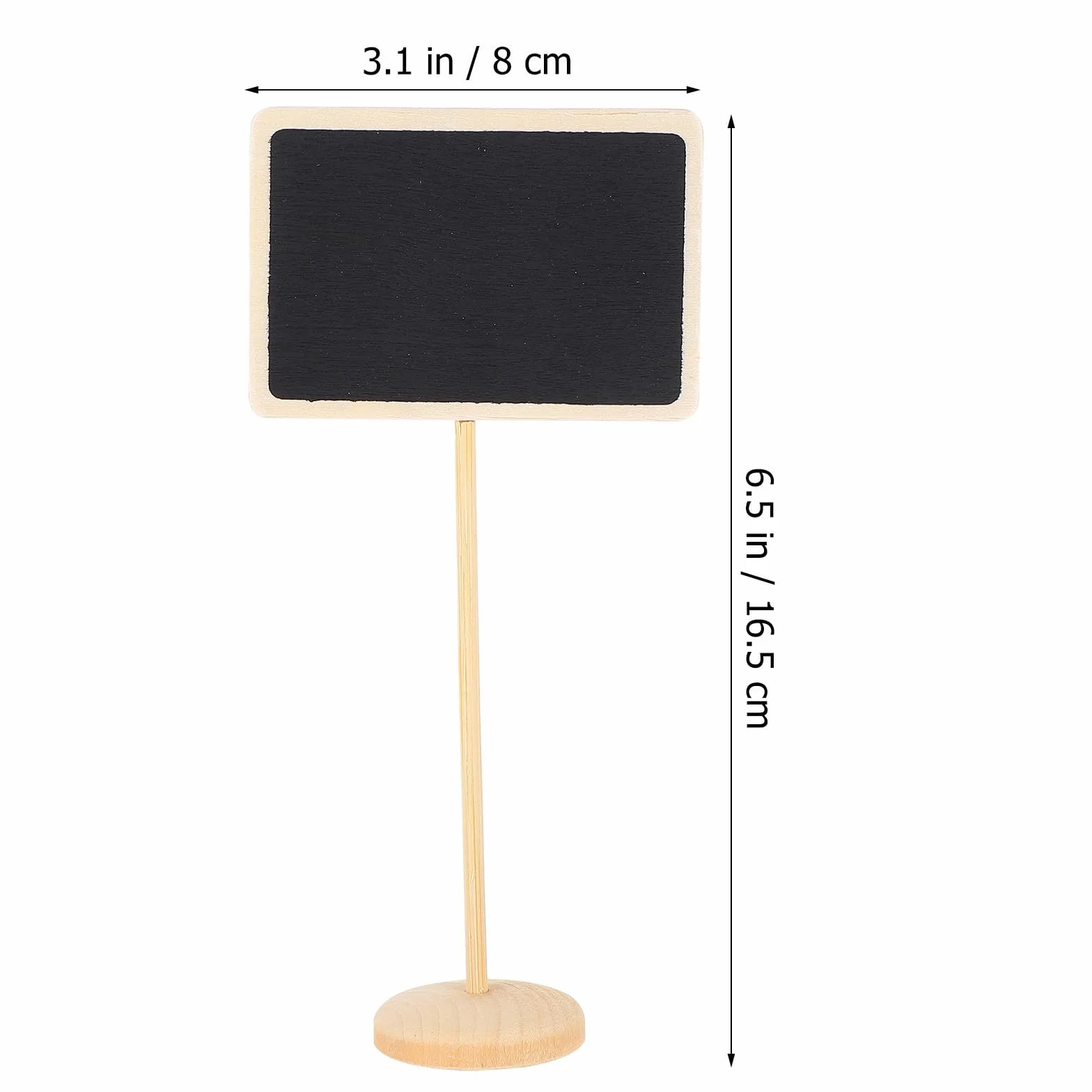 Lot de 10 Mini Panneaux à Craie Bois Rectangulaires Ardoises Décoratives pour Messages Marque-place Mariage