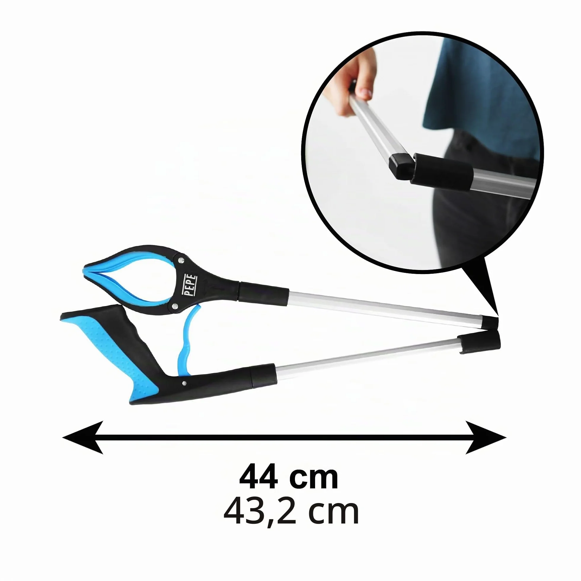 PEPE Mobility Pince Ramasse Objet Pliable, Attrape Déchets sans se Baisser, Aimant Préhension Seniors Handicapés
