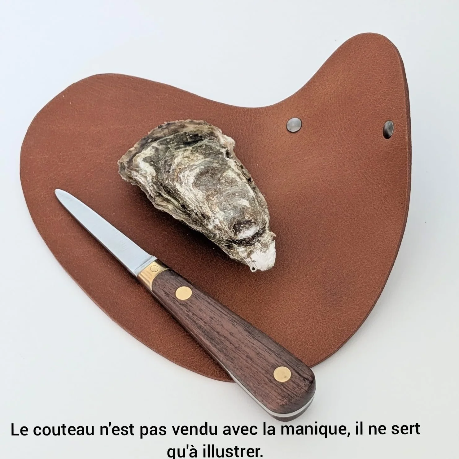 Gant à huître en Cuir véritable Fait Main France – Protège Main Artisanal Cadeau fête des pères
