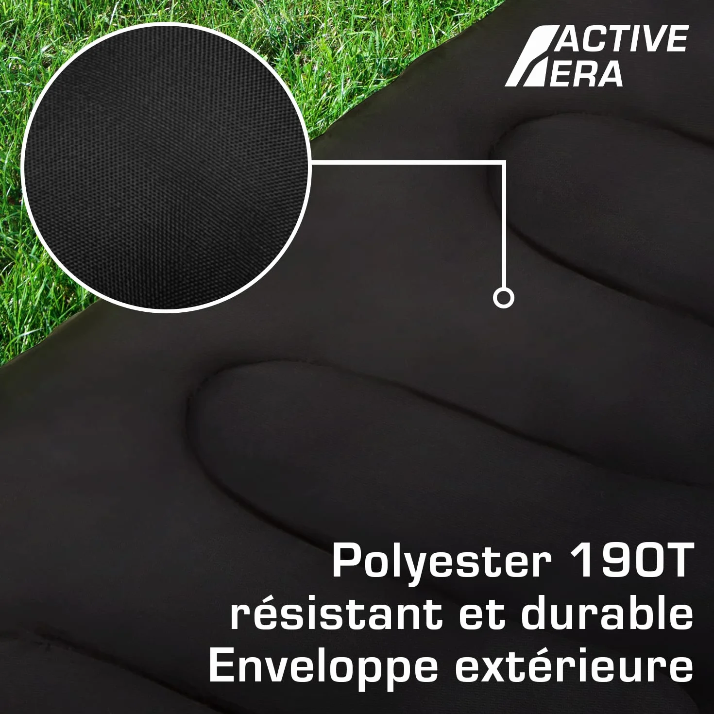 Active Era Sac de Couchage Adulte Ultra léger, Duvet 1 Personne, Sac de Couchage Compact Sarcophage Camping et Randonnée, Voyage, Intérieur ou Extérieur - 150GSM - 10 à 18°C (min5°C) - 210x80x50cm