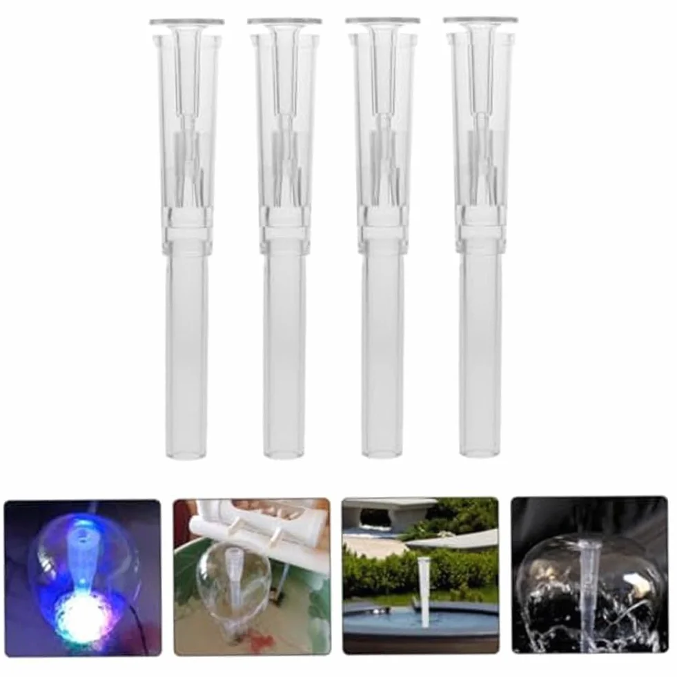Lot de 4 mini buses de fontaine transparentes pour aquarium et jardin