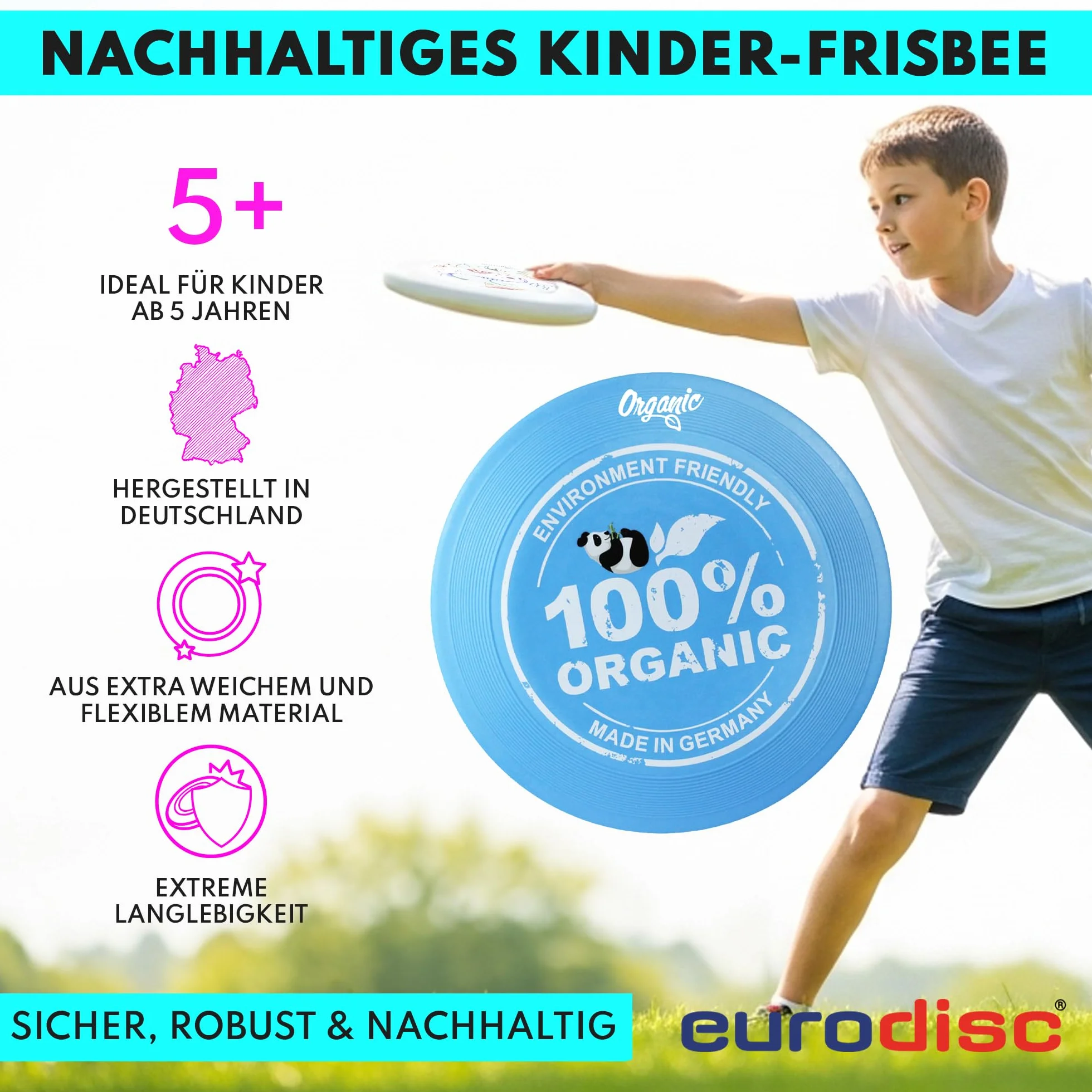 EURODISC - Frisbee En Plastiques Bio Pour Enfants