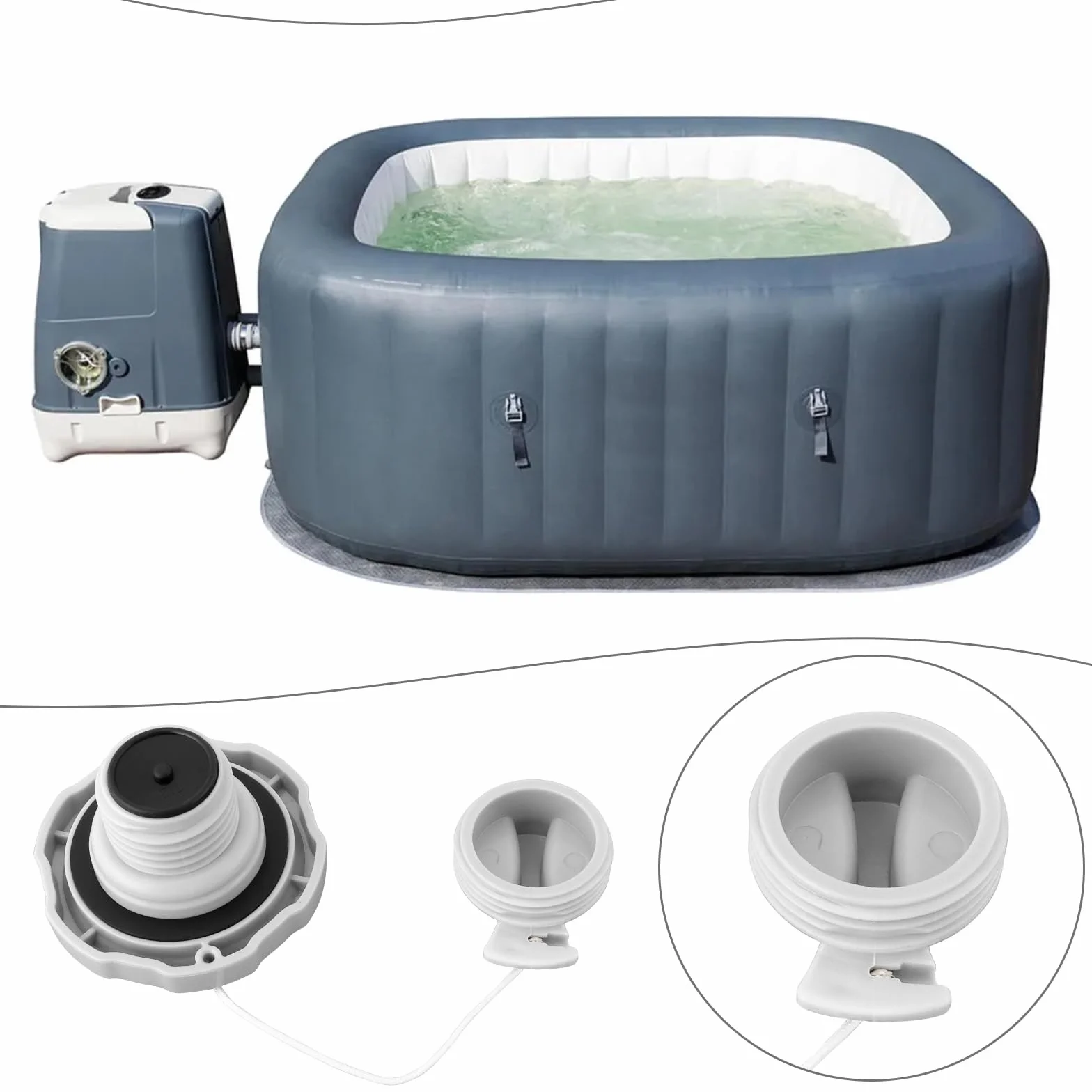 Bouchon de valve gonflable en spirale P05767 pour Lay-Z-Spa Whirlpool