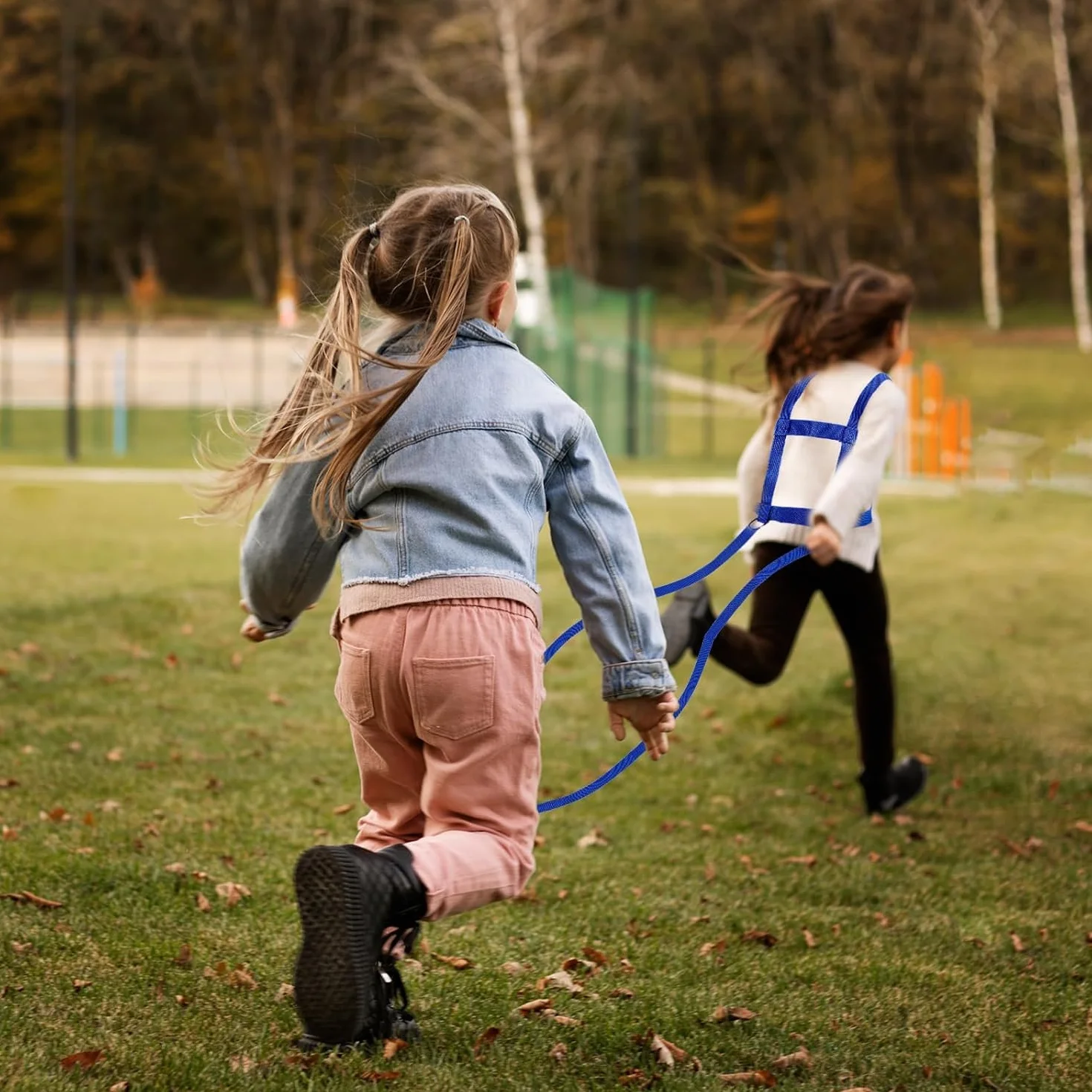 Laisse de cheval pour enfants - Bleu - Harnais de cheval - Harnais pour enfants - Pour jouer aux garçons et aux filles - Pour le ski, les jeux de rôle