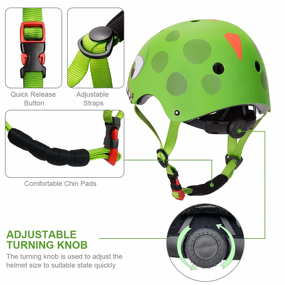 XIAPIA Casque Vélo Enfant 2-5 Ans, Protection Roller Enfant Réglable, Casque Trottinette et de Patineur, Cadeau d'Articles de Sport Légers et Robustes pour Garçons et Filles, Diamètre 51-54 cm