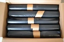 Sacs Poubelle 130L 65µ Ultra Résistant Anti-Fuites Noir Opaque - 100 Sacs