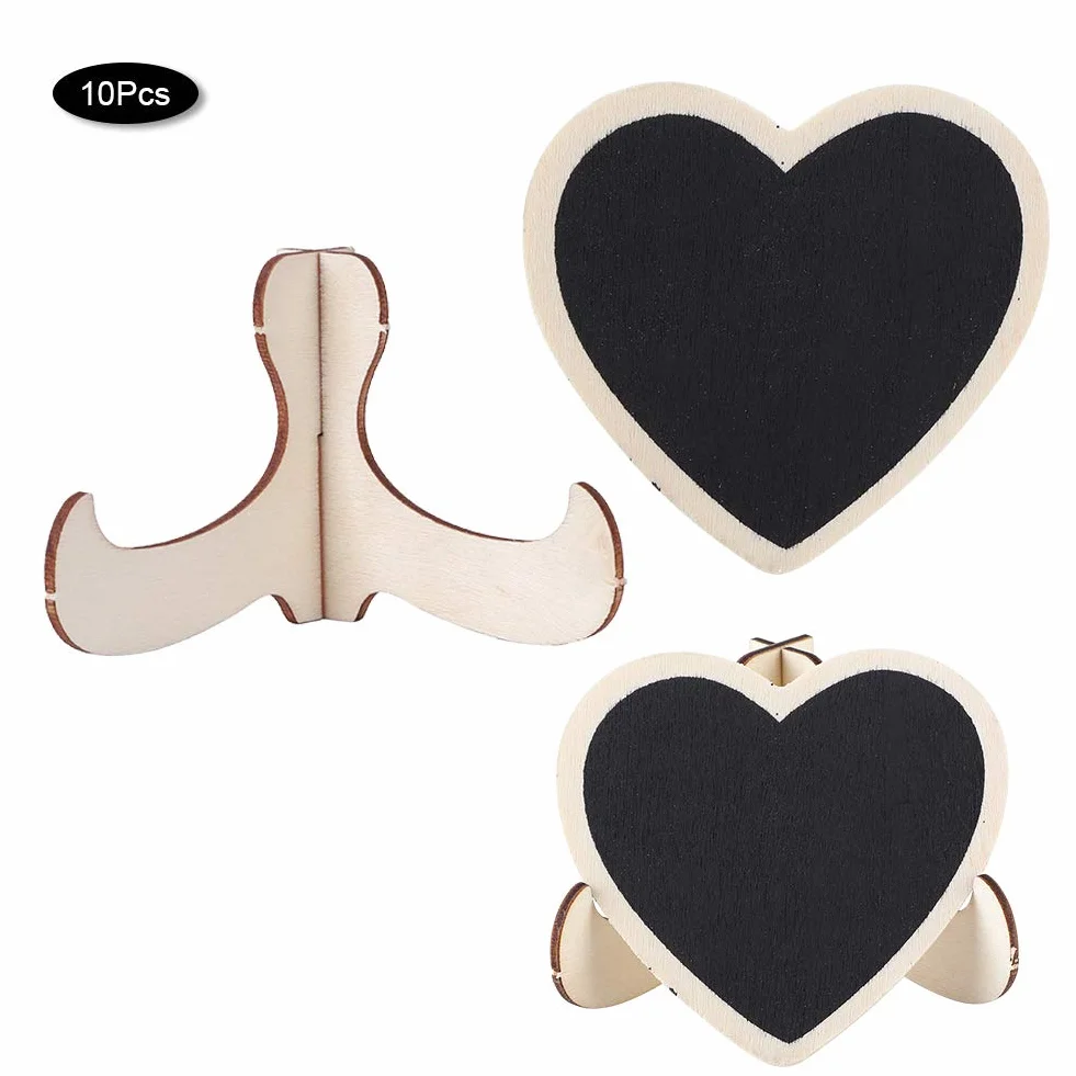 Tableau noir en forme de coeur Artisanat Décoration Mariage 10 pièces