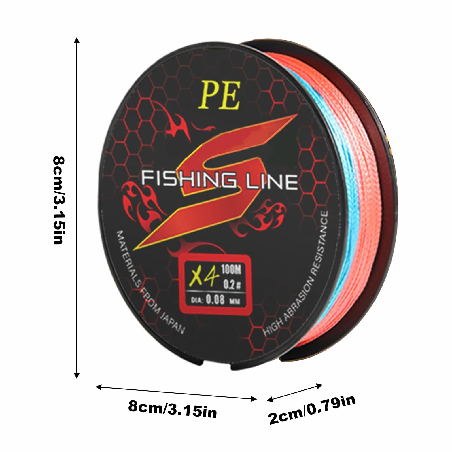 Ligne de Pêche pour Bar - Fil de Pêche Imperméable,Résistante À l'abrasion 4 Brins pour Bar, Truite, Bateau, Rivage, Eau Douce
