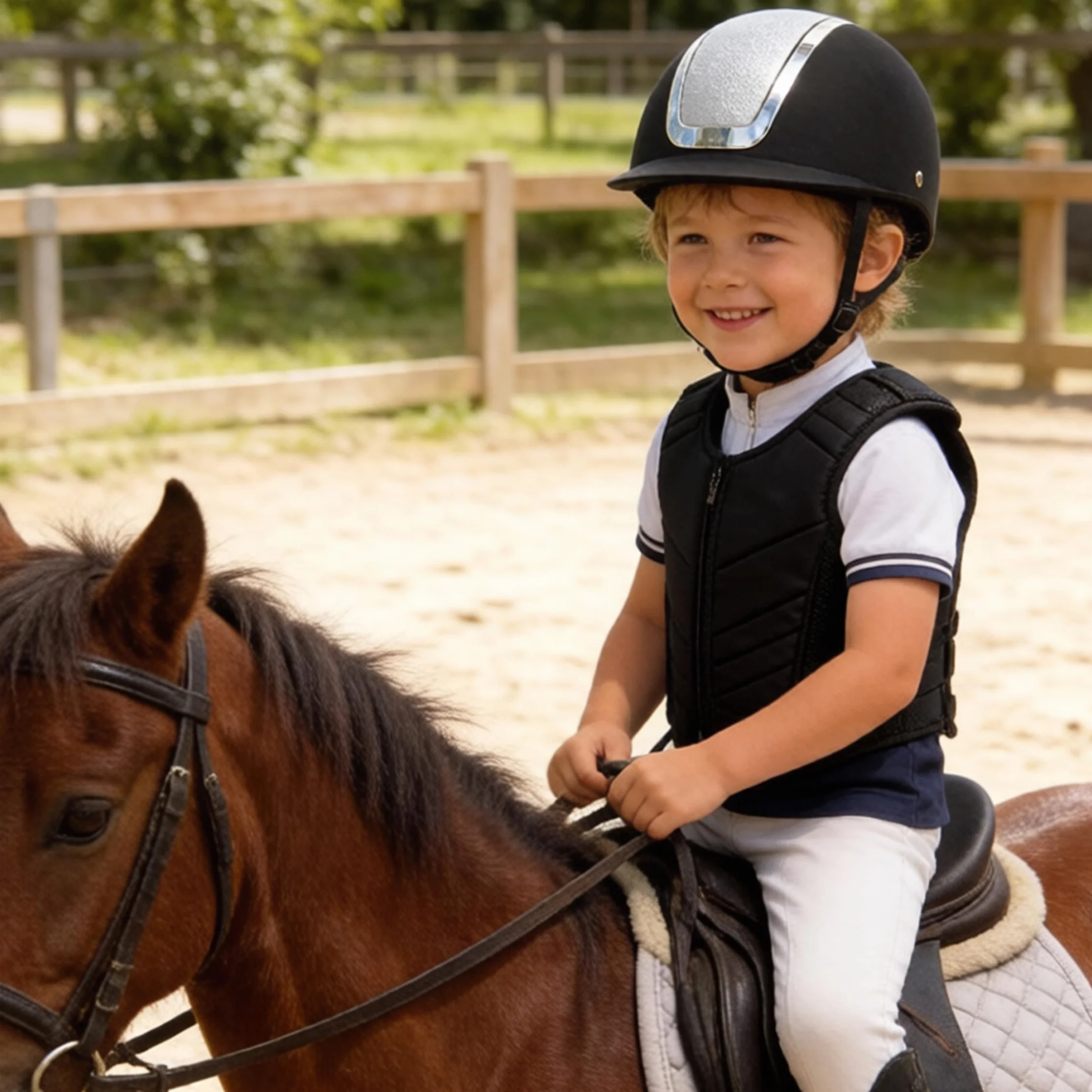 Casque d'équitation pour Enfants résistant aux Chocs pour l'entraînement en Plein air, Casque de sécurité équestre-Ajustement réglable de 48 à 52 cm