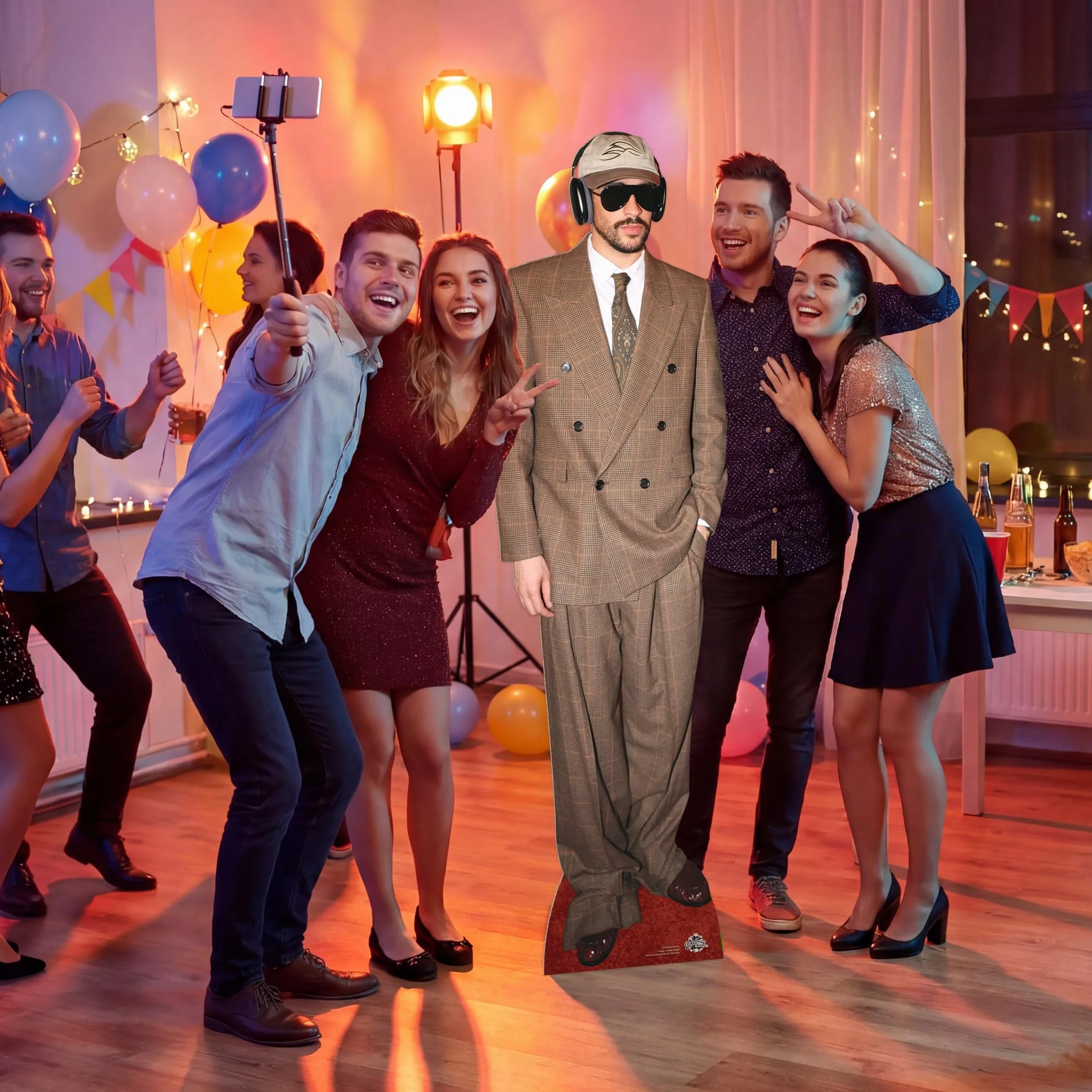 Star Cutouts Bad Bunny Découpe en Carton avec Musique 183 cm