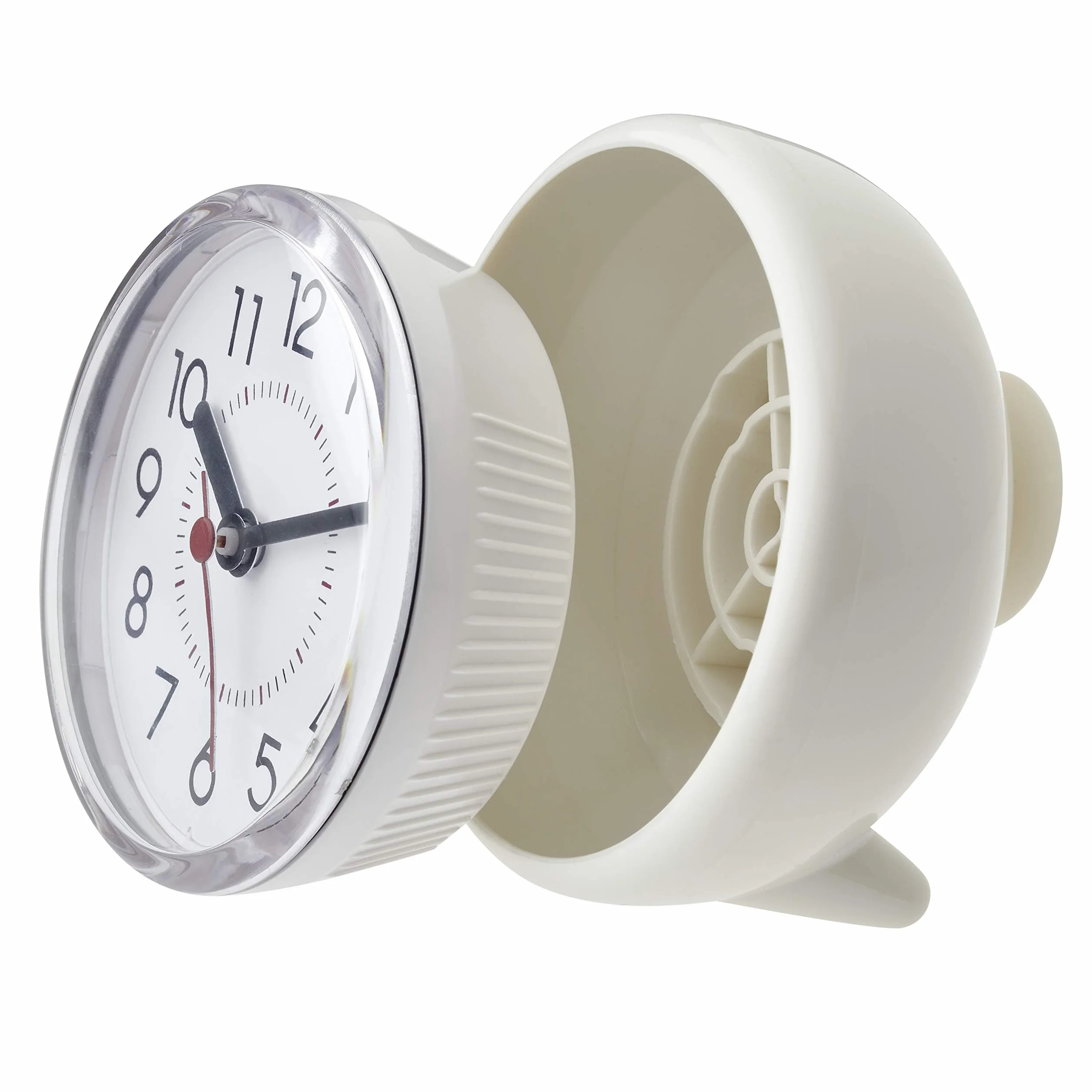 TFA Dostmann Horloge salle de bain étanche 60.3055.02 sans perçage ventouse Blanc-crème