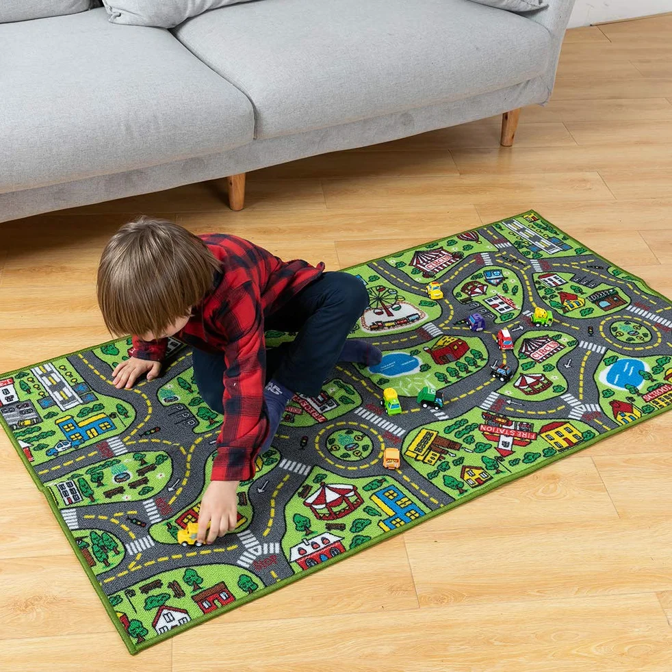 JOYIN Tapis de Jeu avec 12 Mini Voitures 80 x 150 cm pour Enfants Garçon et Fille