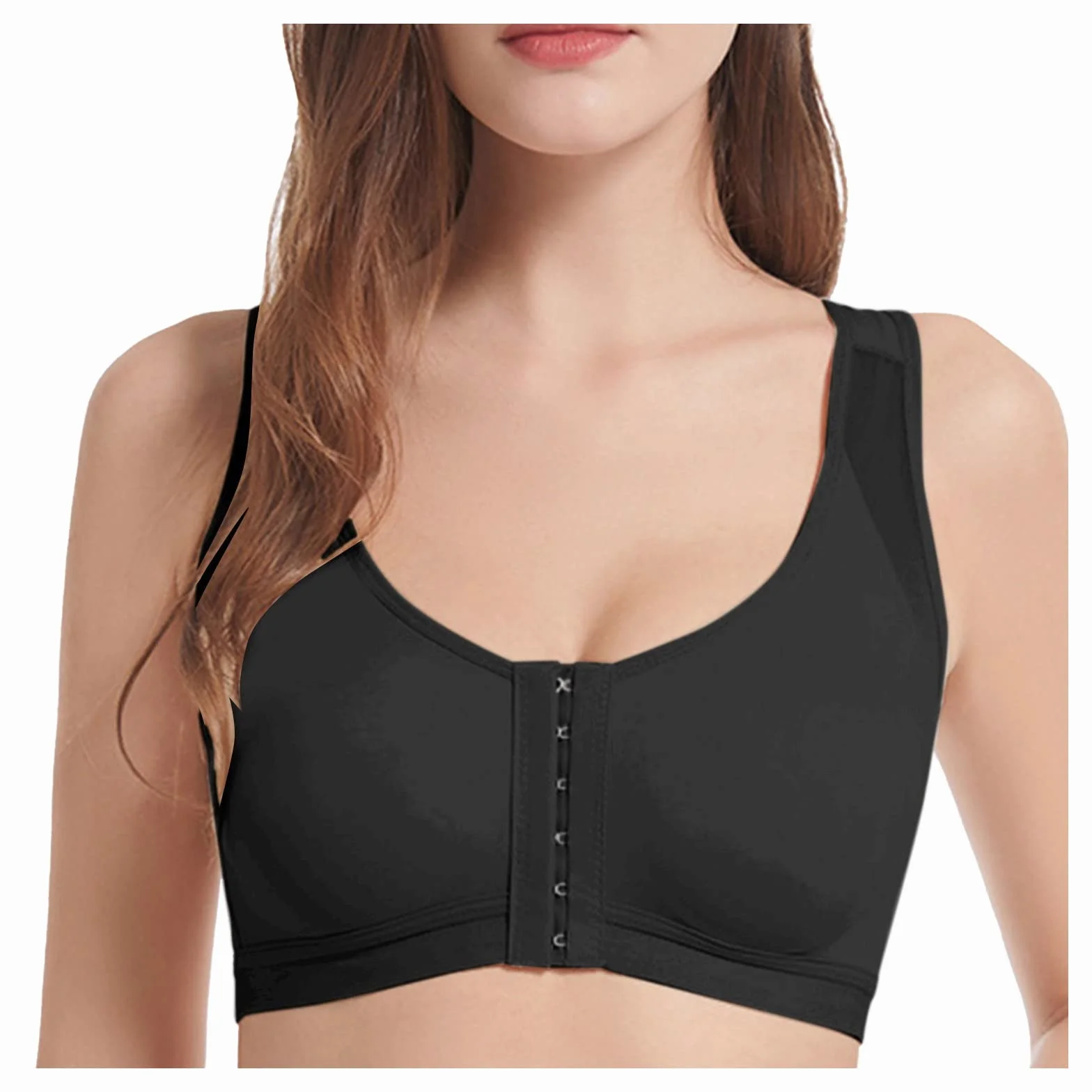 Brassière de posture pour femme 2 pièces noir et blanc avec bustier intégré