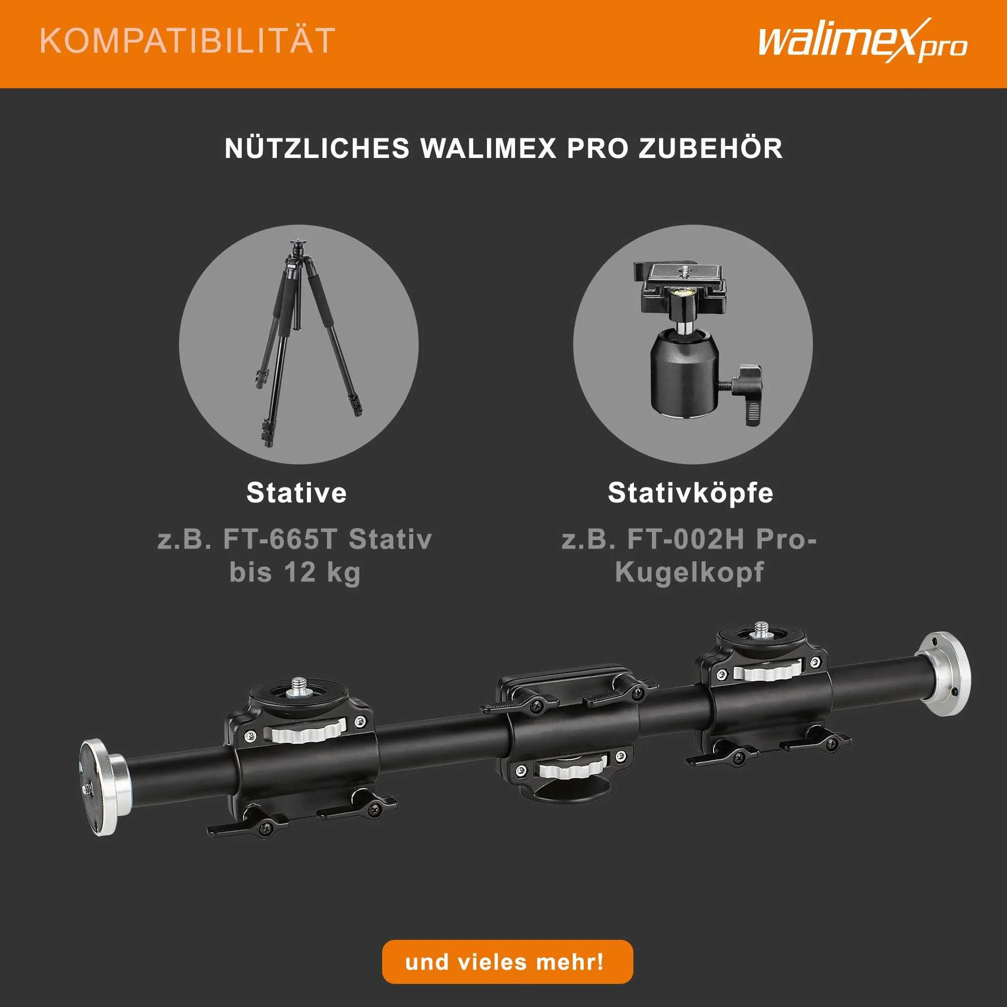 Bras de support walimex WT-628 avec 2 extensions