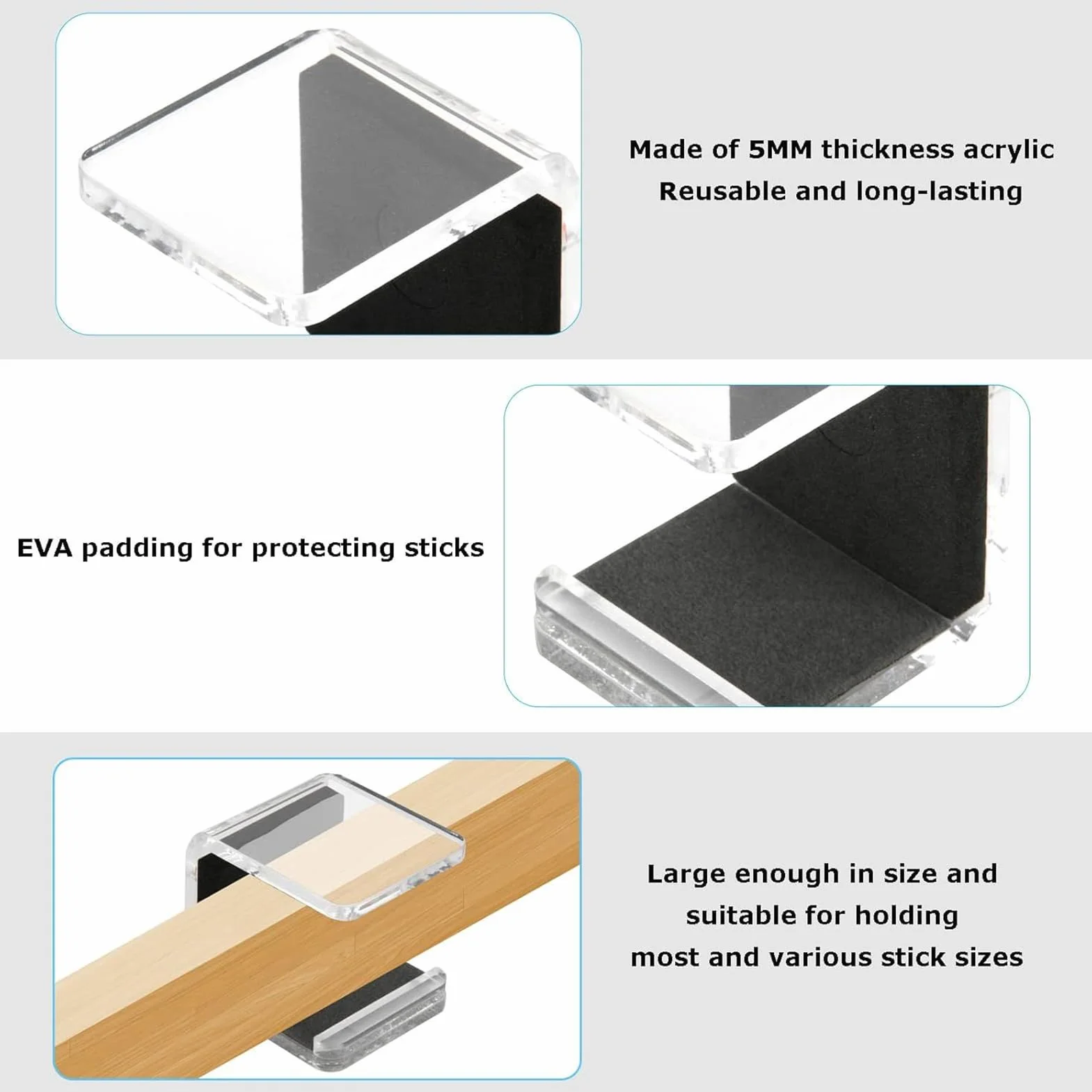 Fixation Murale pour Crosse de Hockey – Support Mural Rangement Sport Accroche Stick Hockey
