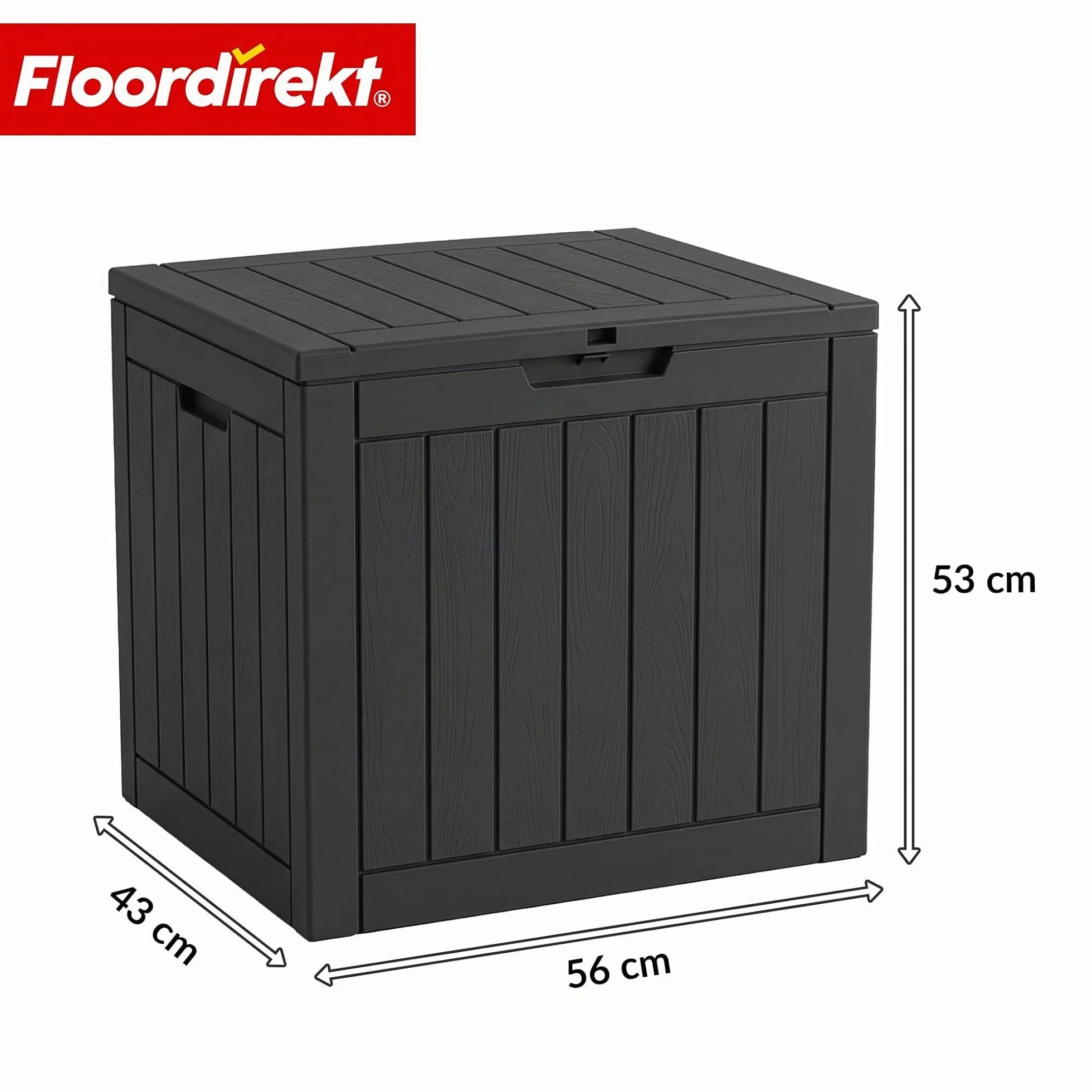 Boîte de rangement résistante aux intempéries 118 l Anthracite 56 x 43 x 53 cm pour terrasse et balcon