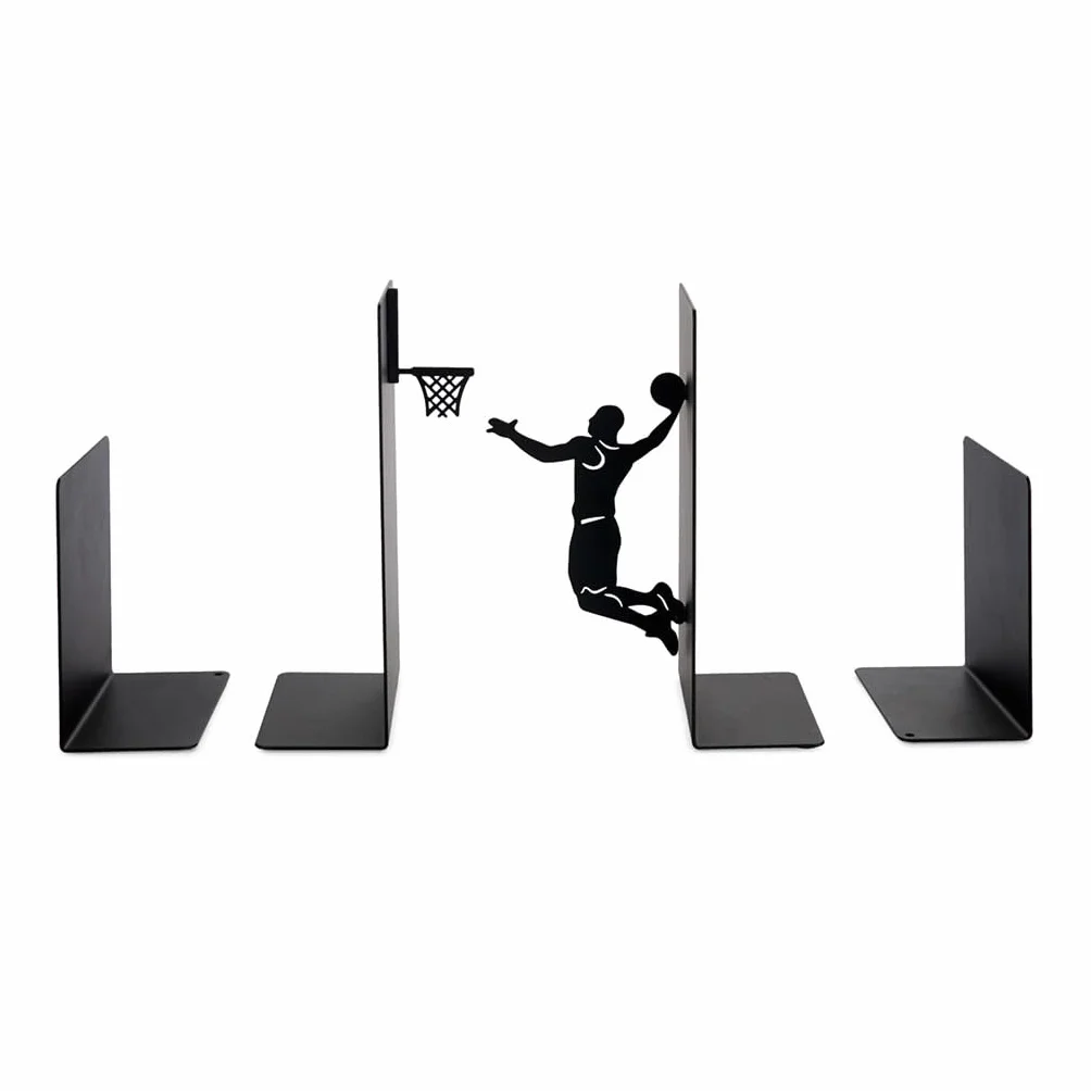 Balvi Serre-Livres Slam Dunk Noir Support de Livres en Forme de Joueur de Basket