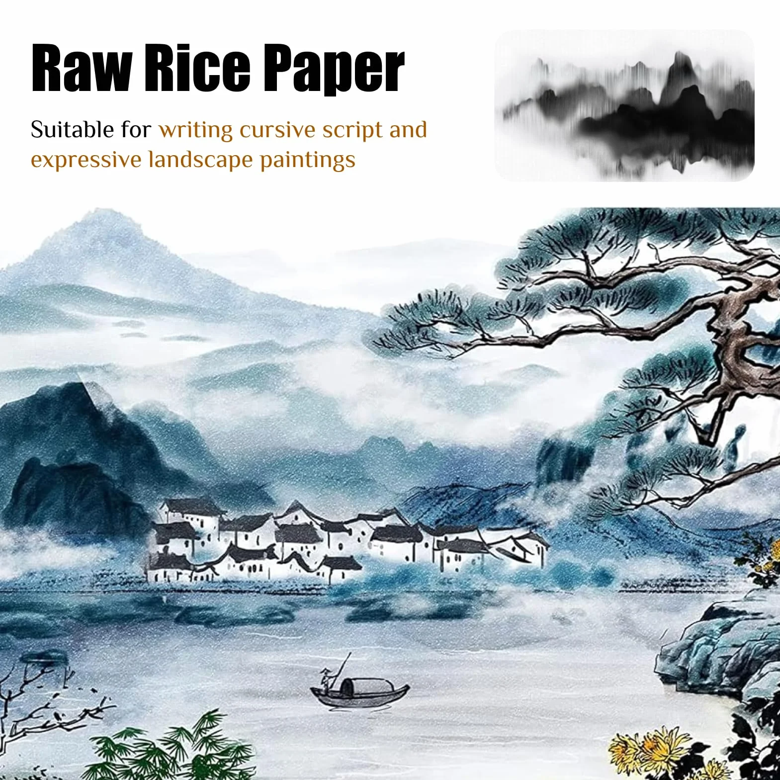 Papier de riz Xuan 120pcs 35x25cm pour Calligraphie chinoise et Peinture