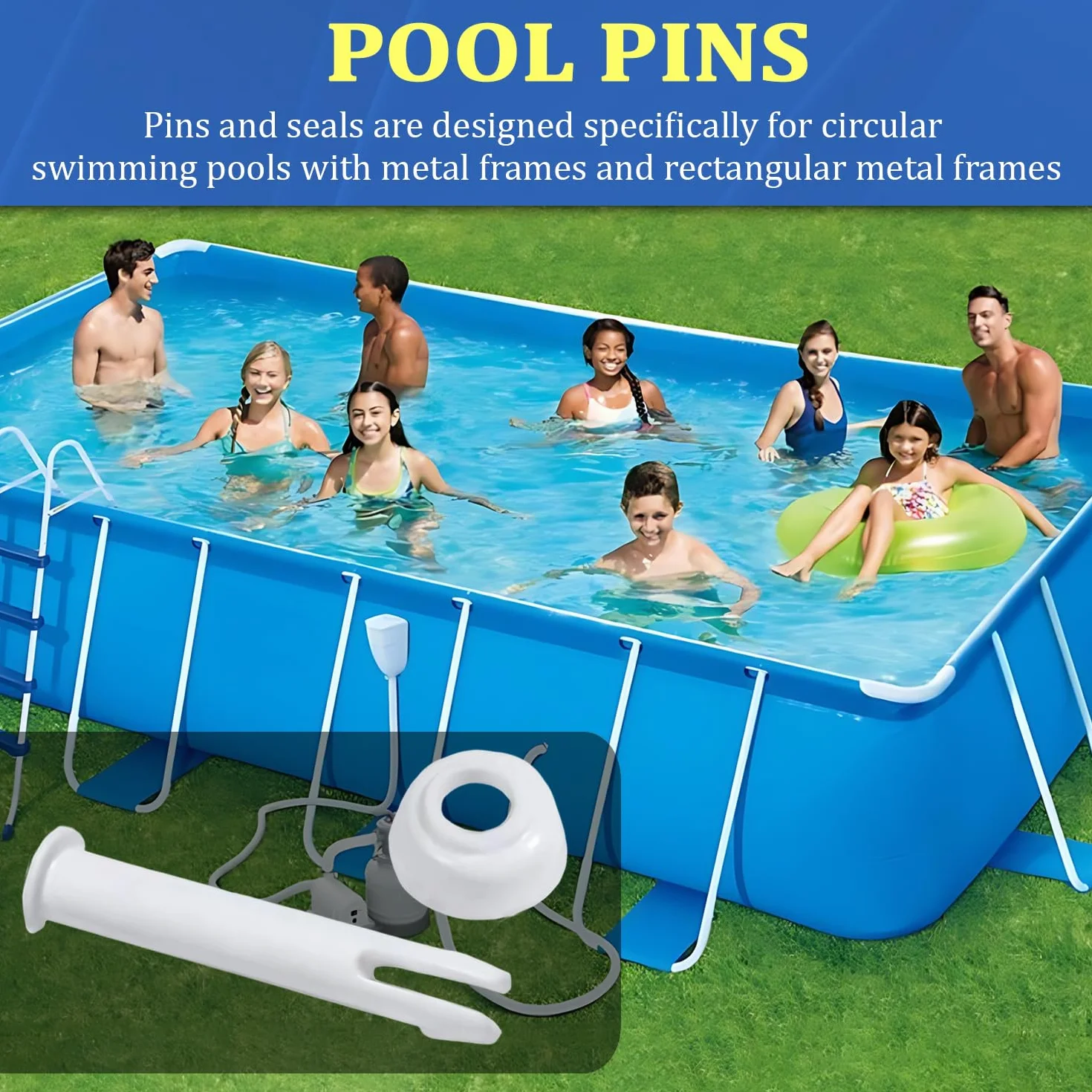 Goupilles de Piscine Intex Plastique 24 PCS Broche pour Cadre