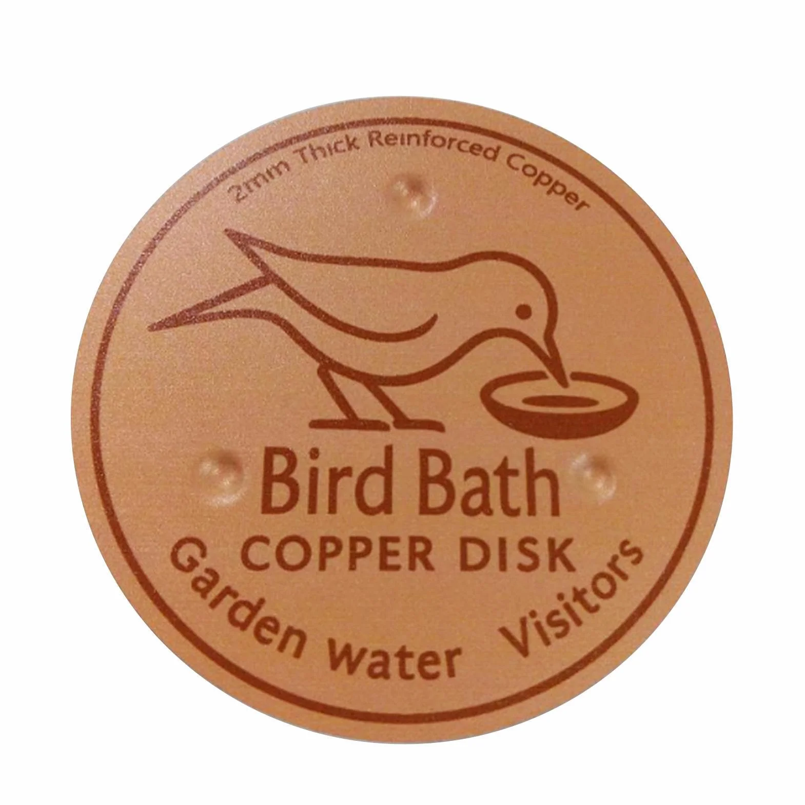 Cuivre Disque pour Bain Oiseaux avec Support Trois Points Purification Physique