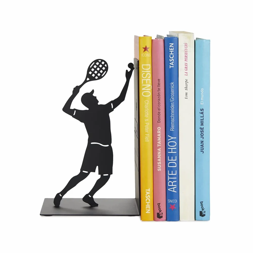 Balvi Serre-Livres Match Ball Couleur Noir Soutien aux Livres de bibliothèque