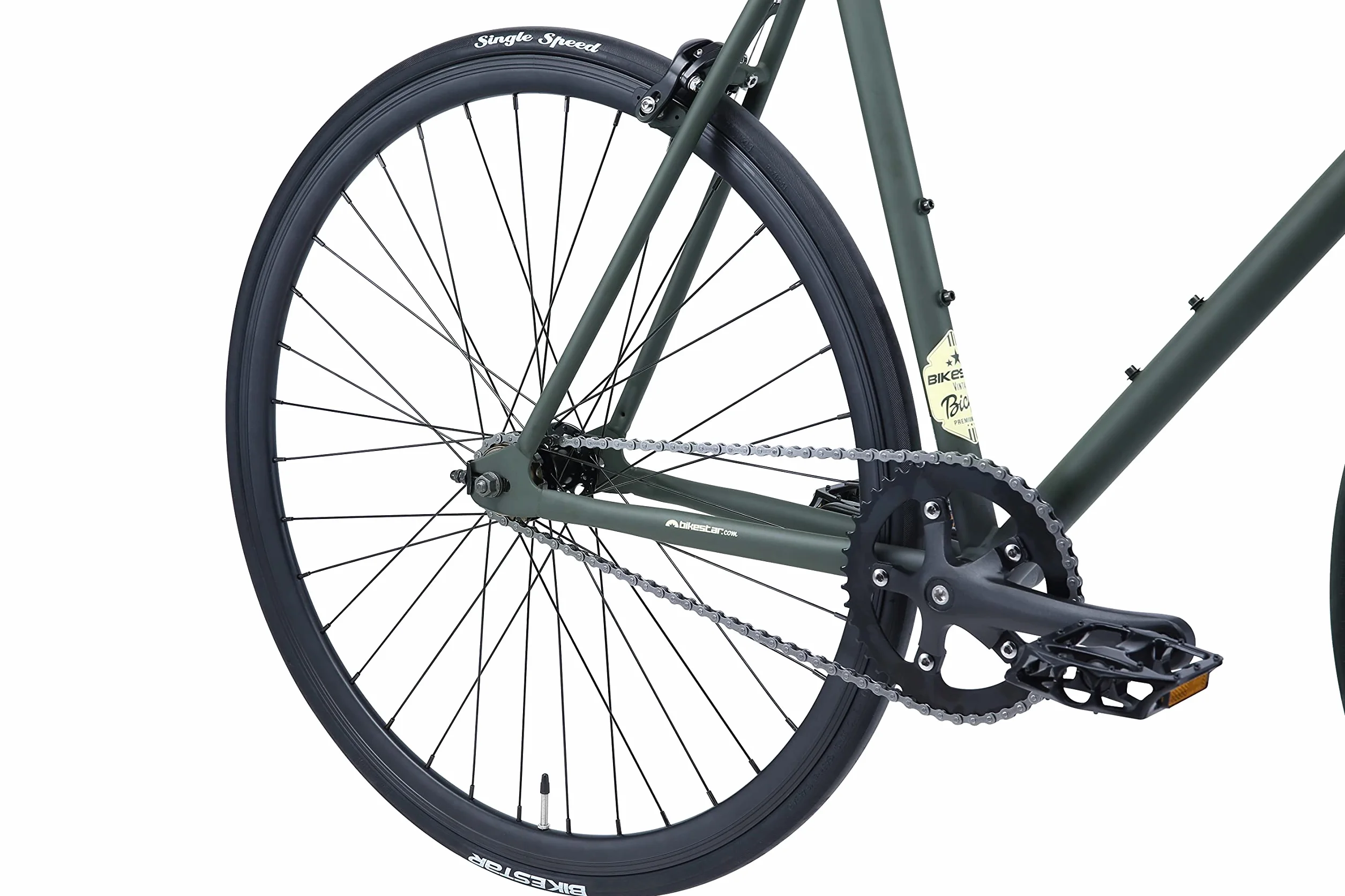 BIKESTAR Vélo de Route VTC 28 Pouces Fixie Single Speed Cadre 53 cm